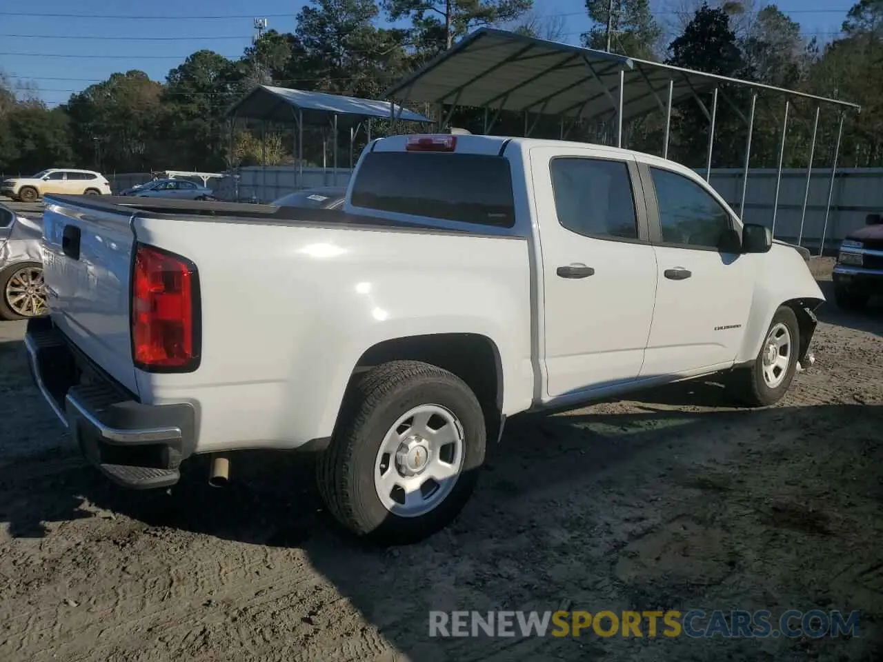 3 fotografías del automóvil dañado 1GCGSBEAXM1188628 CHEVROLET COLORADO 2021