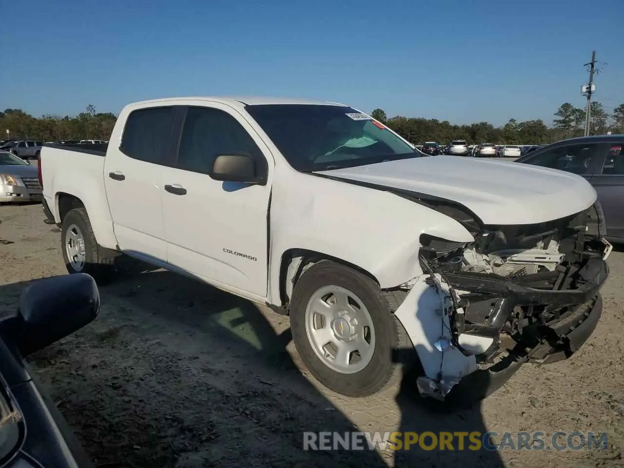 4 fotografías del automóvil dañado 1GCGSBEAXM1188628 CHEVROLET COLORADO 2021