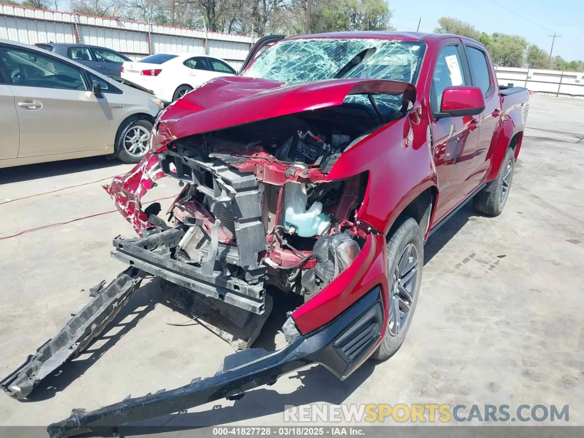 2 fotografías del automóvil dañado 1GCGSBEN1M1101105 CHEVROLET COLORADO 2021