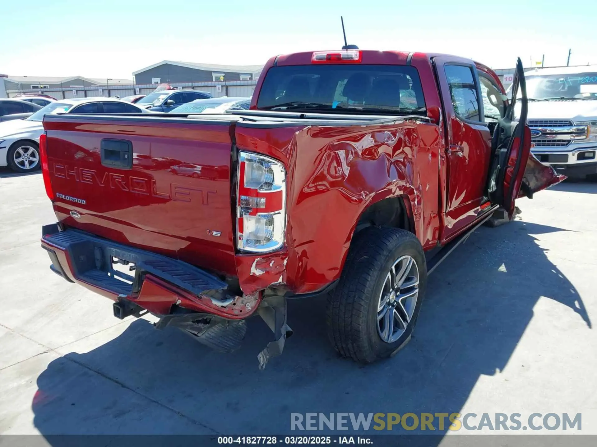 4 fotografías del automóvil dañado 1GCGSBEN1M1101105 CHEVROLET COLORADO 2021
