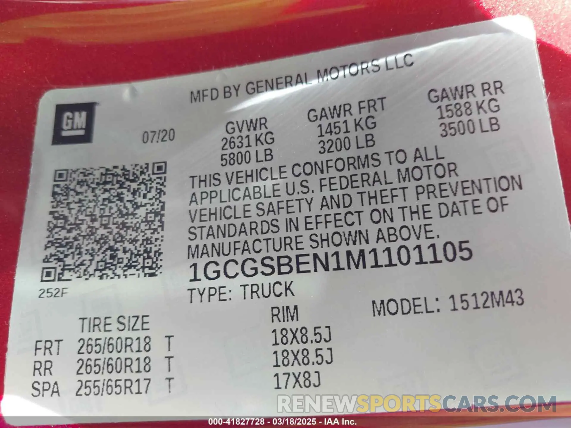 9 fotografías del automóvil dañado 1GCGSBEN1M1101105 CHEVROLET COLORADO 2021