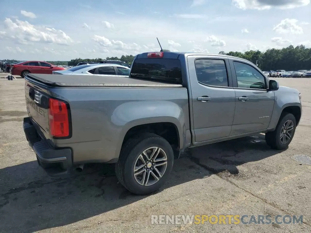 3 fotografías del automóvil dañado 1GCGSBEN5M1125312 CHEVROLET COLORADO 2021