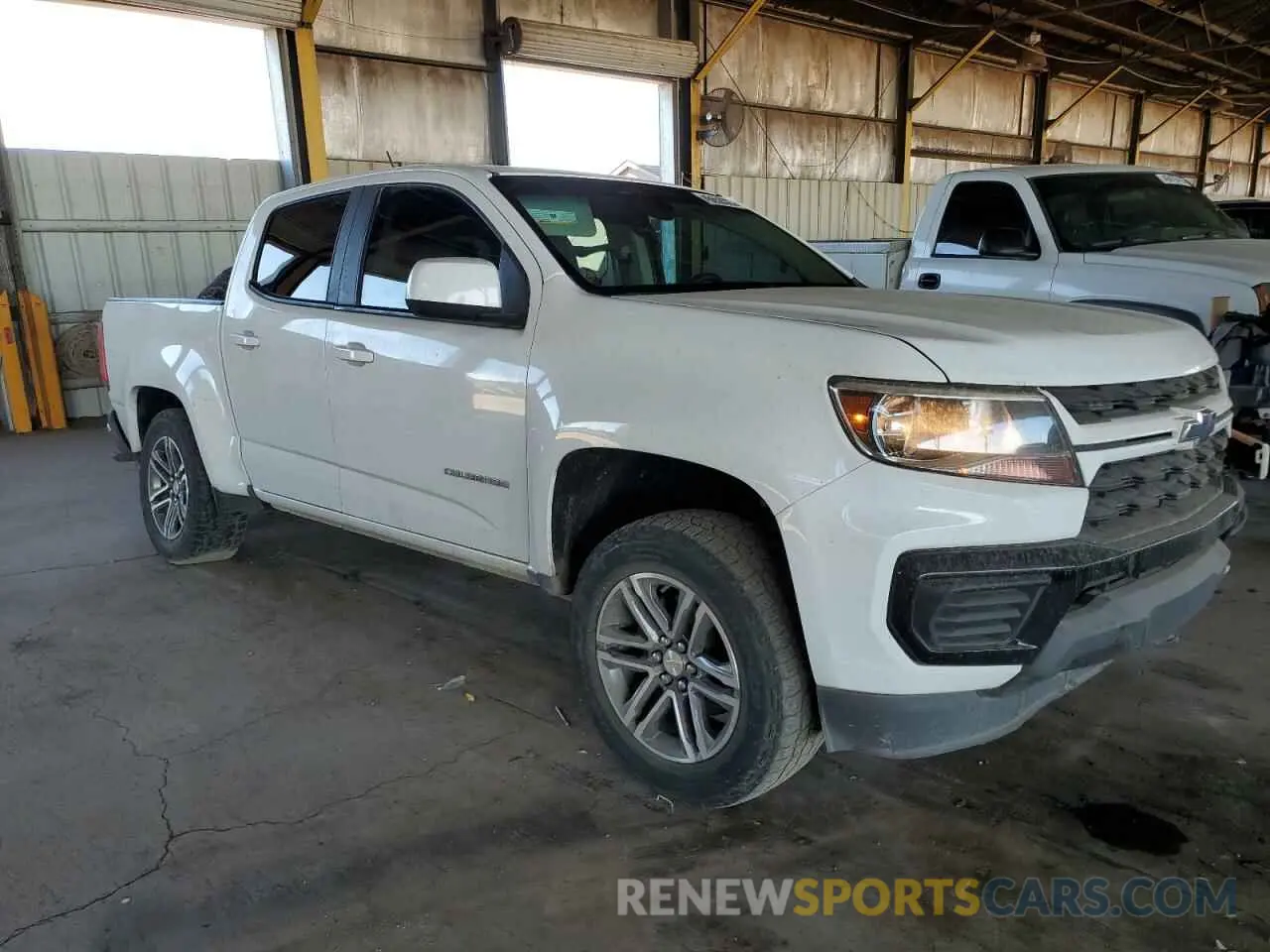 4 fotografías del automóvil dañado 1GCGSBEN7M1251123 CHEVROLET COLORADO 2021