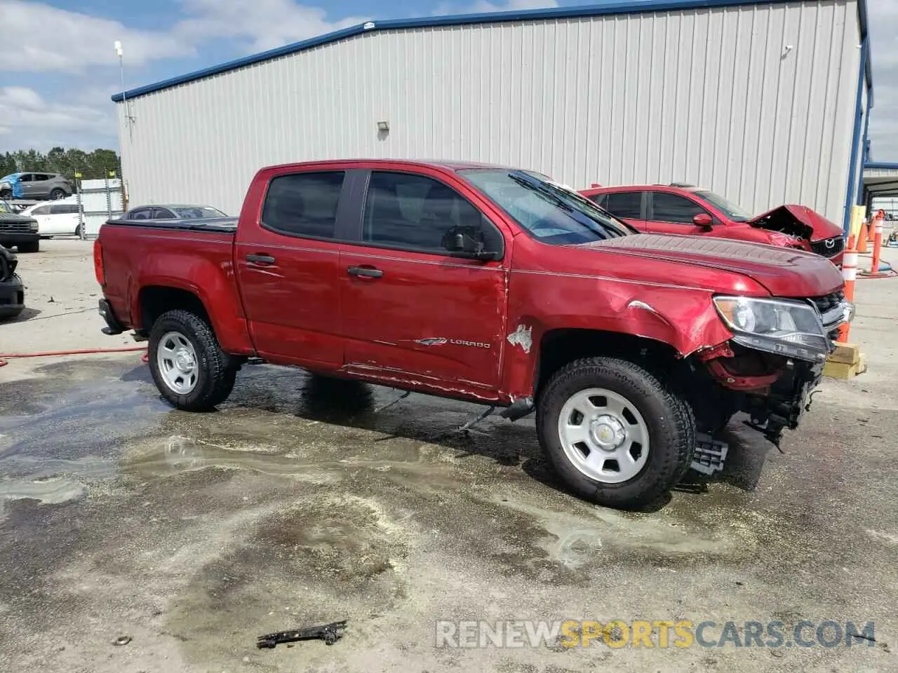4 fotografías del automóvil dañado 1GCGSBEN8M1214842 CHEVROLET COLORADO 2021