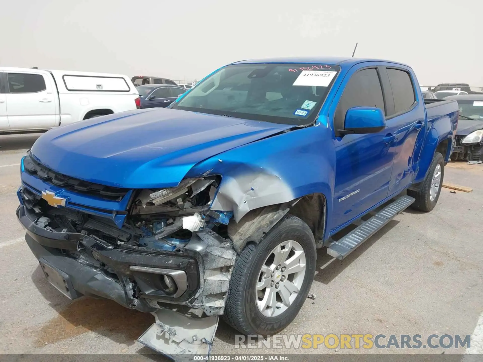 6 fotografías del automóvil dañado 1GCGSCEA4M1137972 CHEVROLET COLORADO 2021