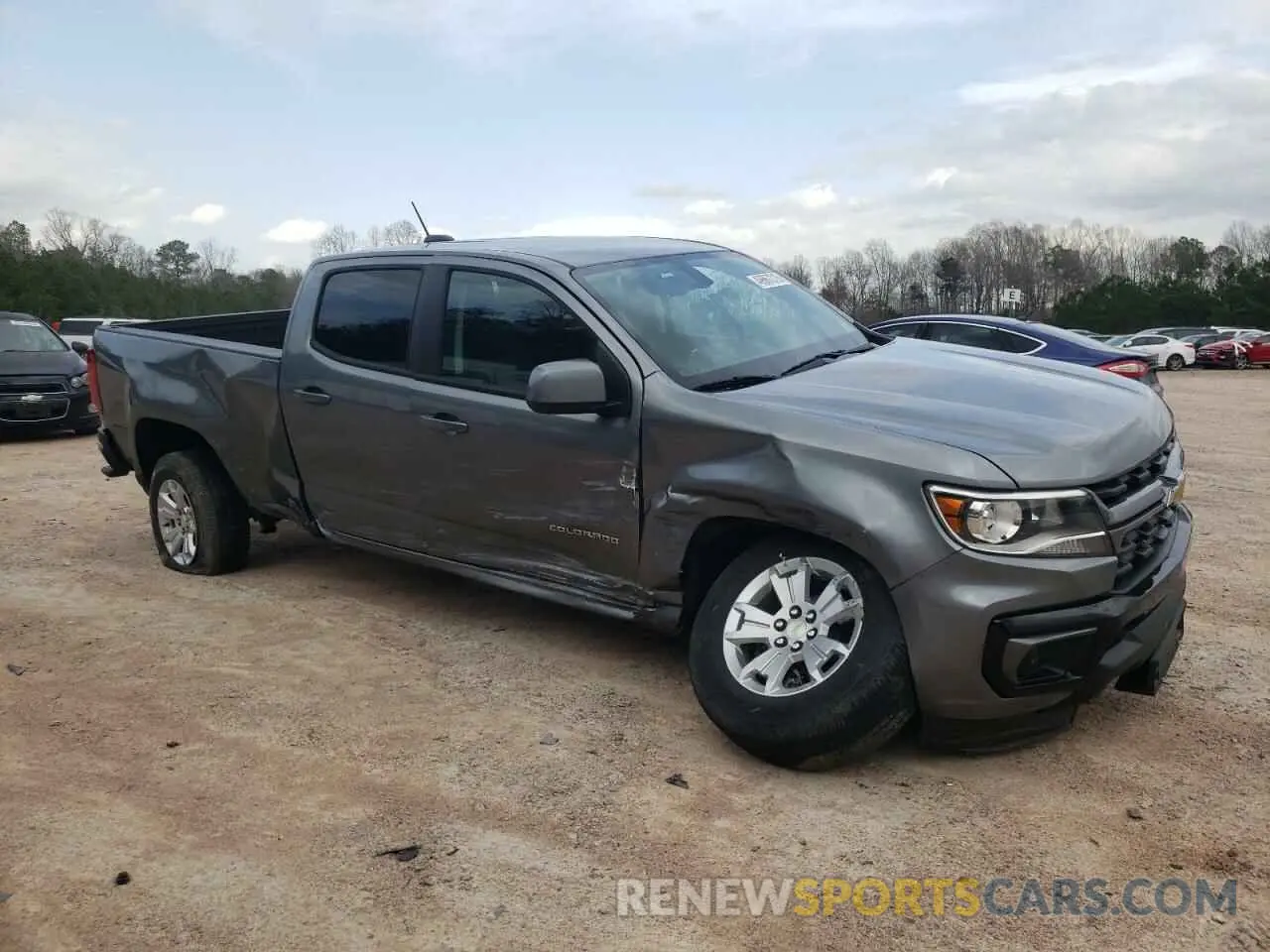 4 fotografías del automóvil dañado 1GCGSCEN1M1147815 CHEVROLET COLORADO 2021