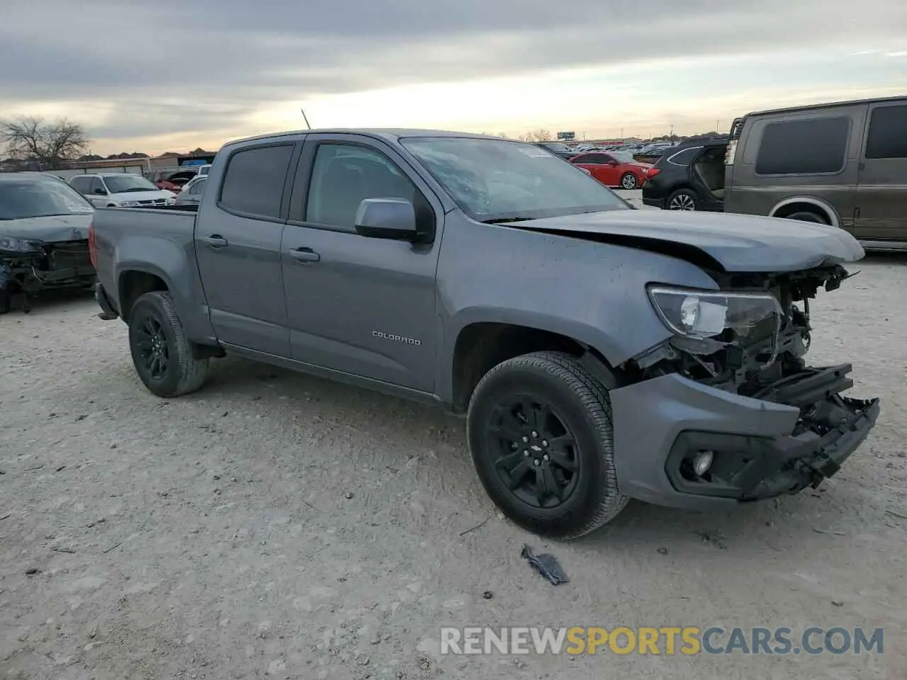 4 fotografías del automóvil dañado 1GCGSCEN2M1101412 CHEVROLET COLORADO 2021