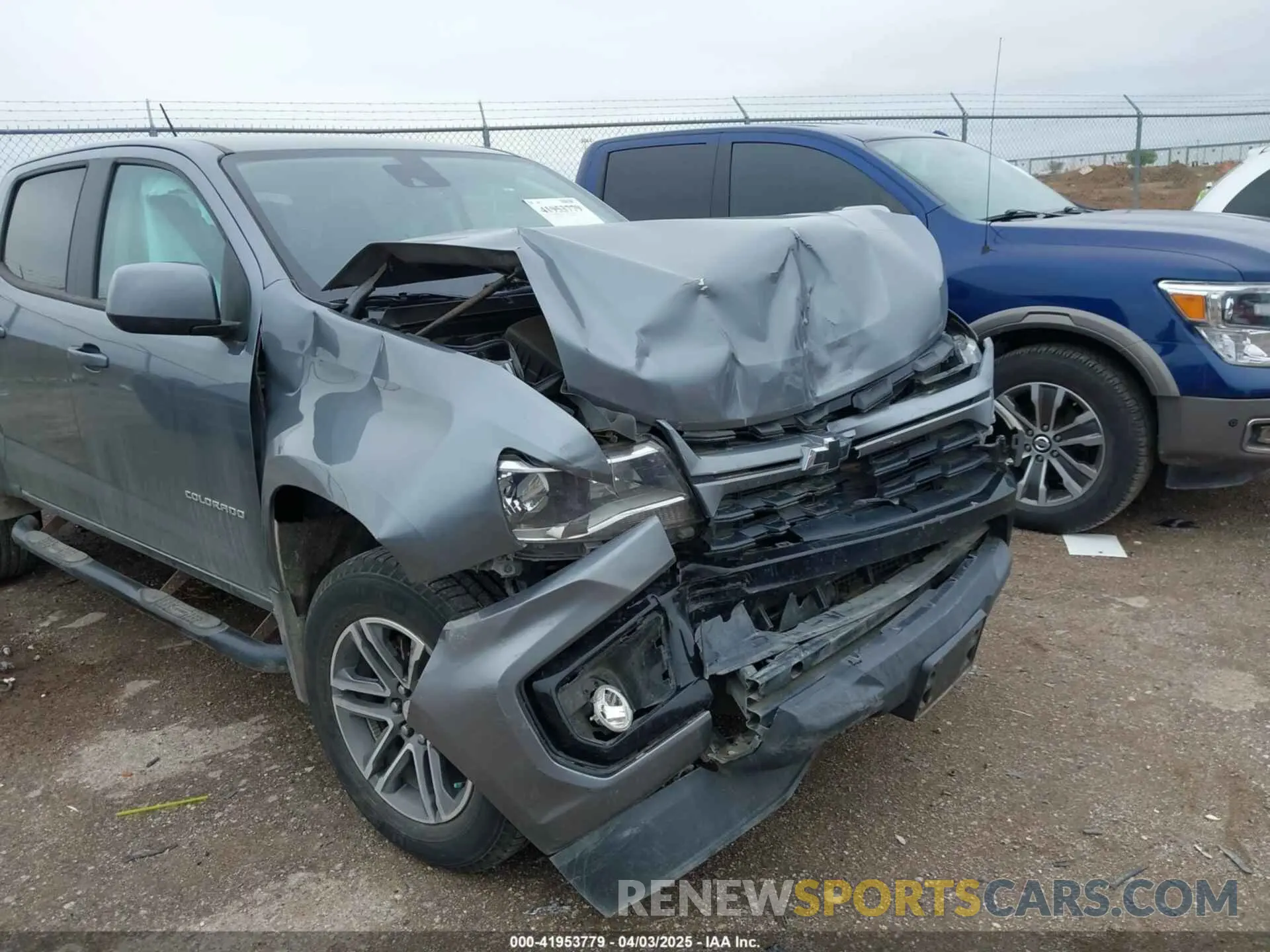 6 fotografías del automóvil dañado 1GCGSCEN3M1134547 CHEVROLET COLORADO 2021