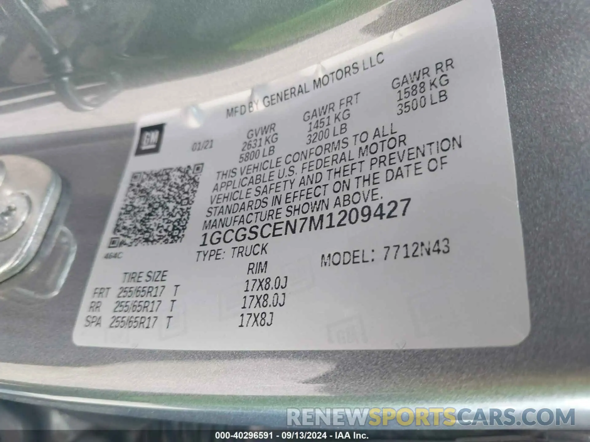 9 fotografías del automóvil dañado 1GCGSCEN7M1209427 CHEVROLET COLORADO 2021