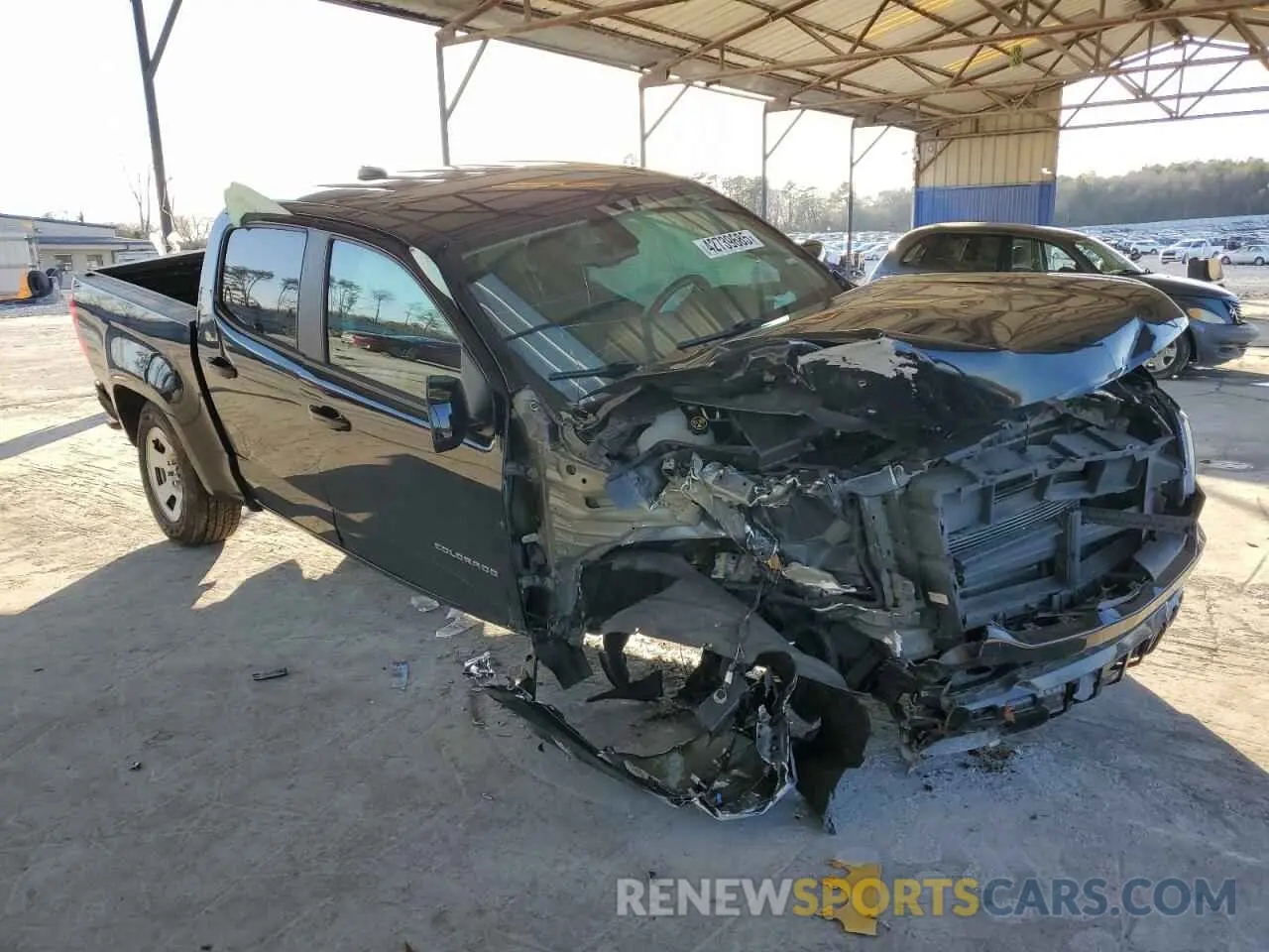 4 fotografías del automóvil dañado 1GCGSCEN8M1267157 CHEVROLET COLORADO 2021
