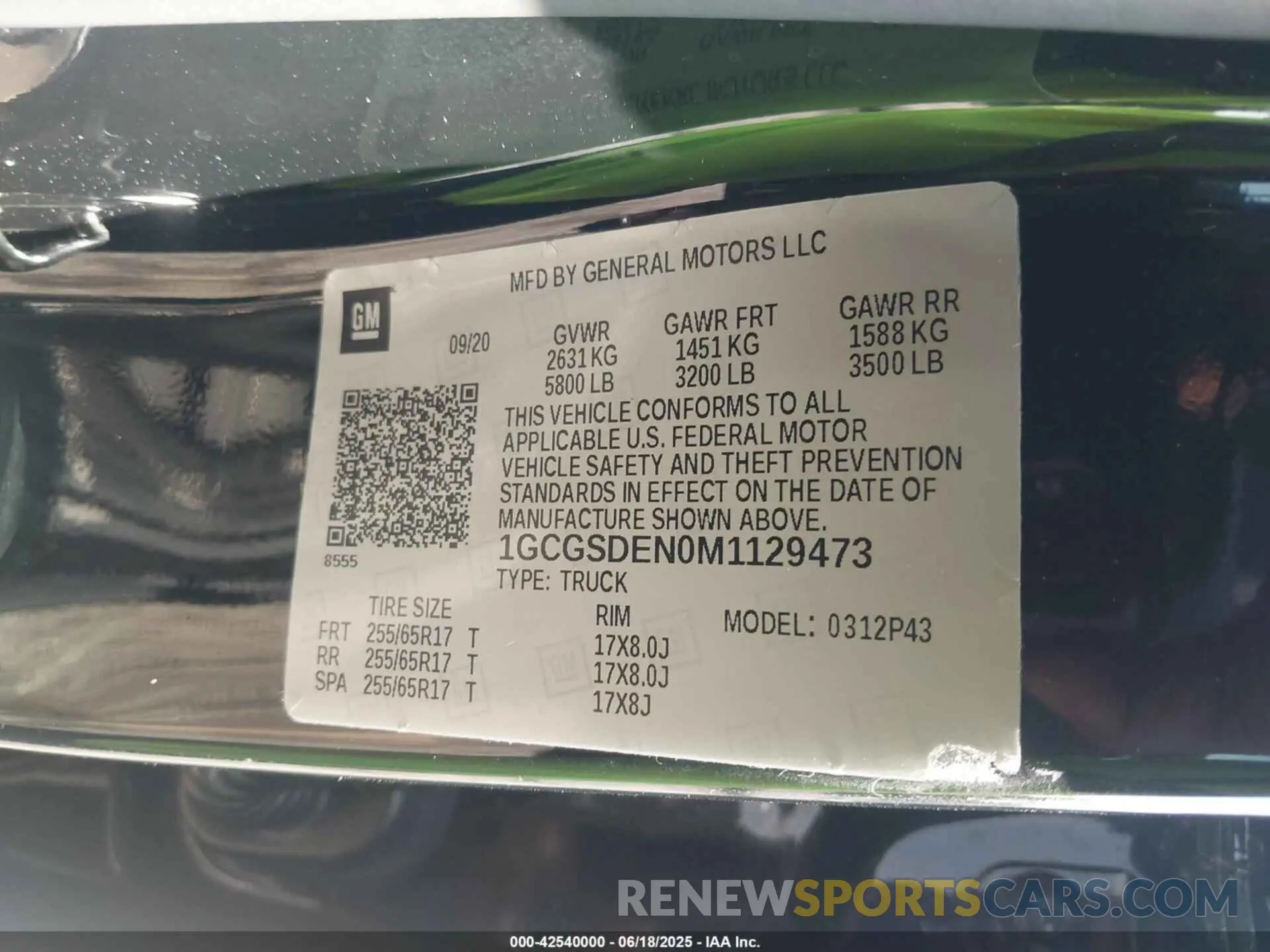 9 fotografías del automóvil dañado 1GCGSDEN0M1129473 CHEVROLET COLORADO 2021