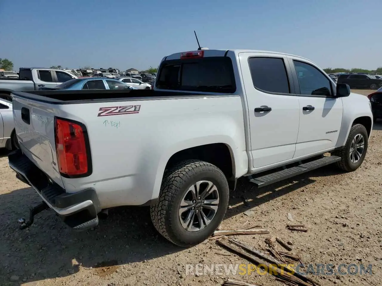 3 fotografías del automóvil dañado 1GCGSDEN4M1104141 CHEVROLET COLORADO 2021