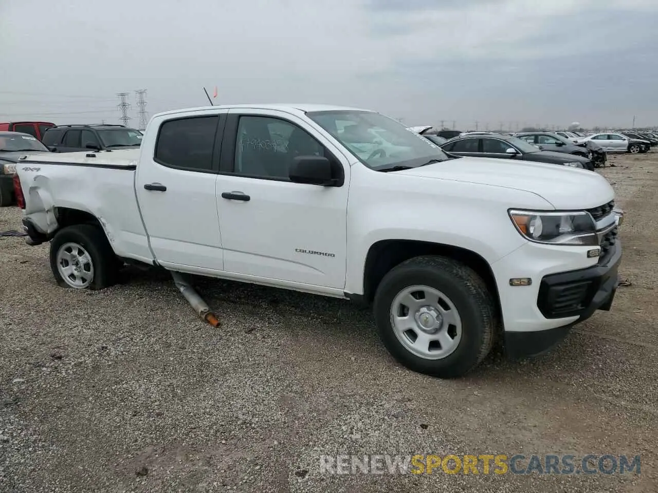 4 fotografías del automóvil dañado 1GCGTBEN1M1285314 CHEVROLET COLORADO 2021