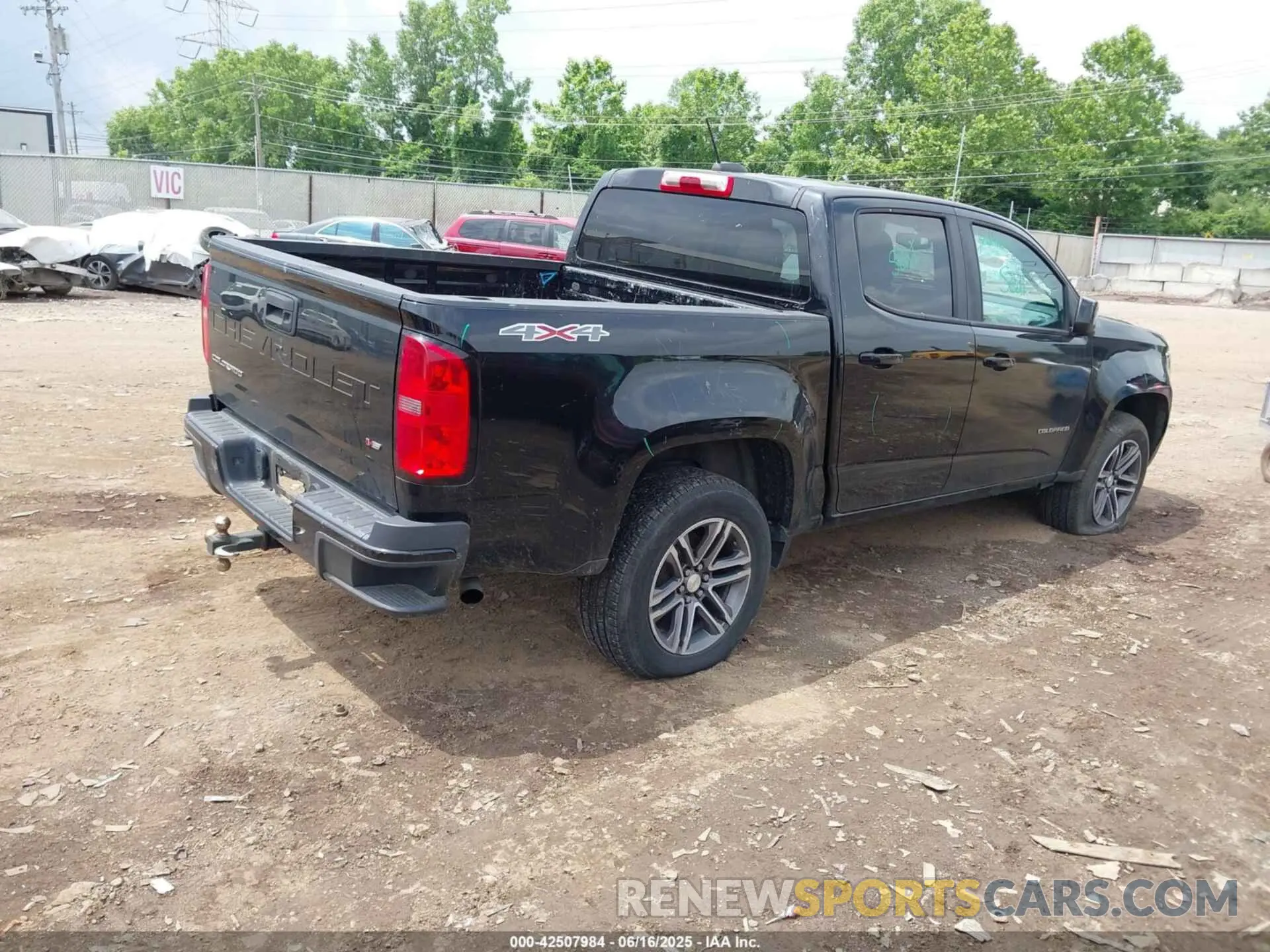 4 fotografías del automóvil dañado 1GCGTBEN3M1141666 CHEVROLET COLORADO 2021