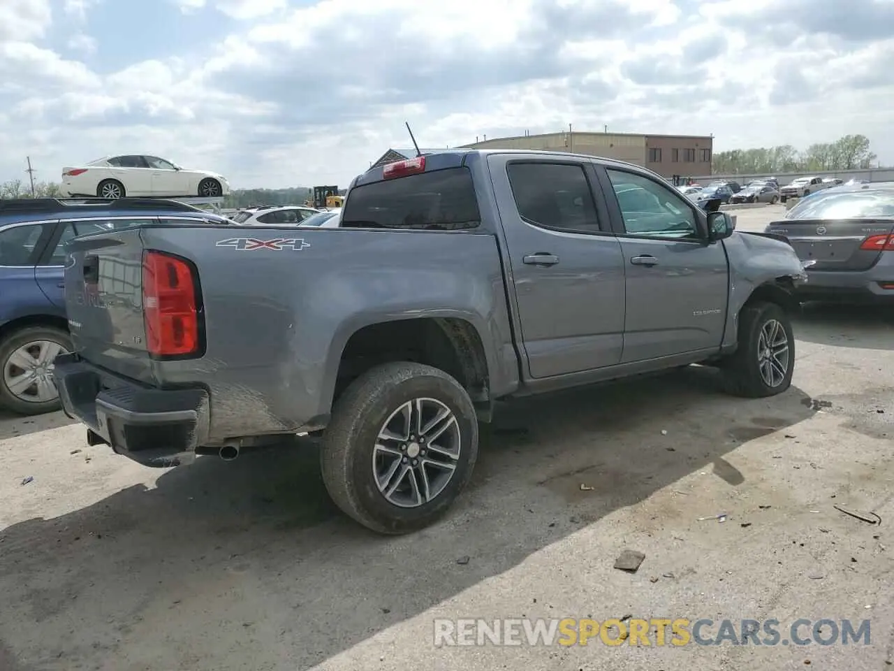 3 fotografías del automóvil dañado 1GCGTBEN4M1168536 CHEVROLET COLORADO 2021