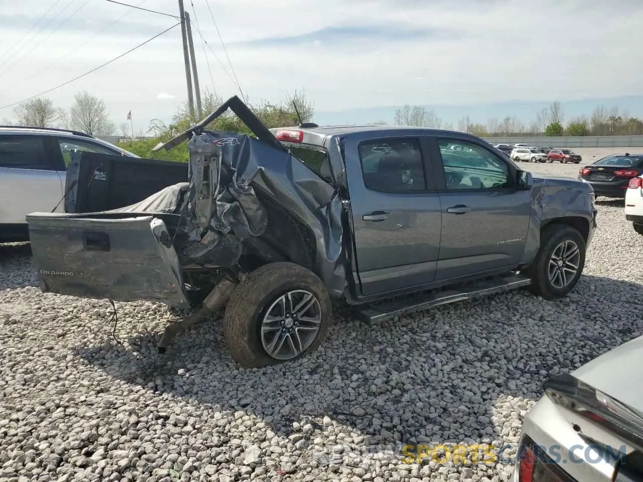 3 fotografías del automóvil dañado 1GCGTBEN7M1112753 CHEVROLET COLORADO 2021