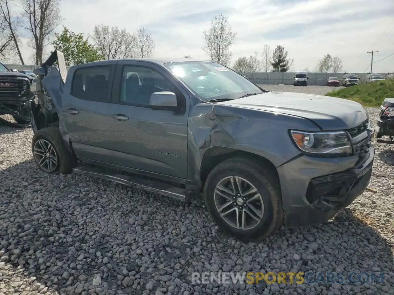 4 fotografías del automóvil dañado 1GCGTBEN7M1112753 CHEVROLET COLORADO 2021