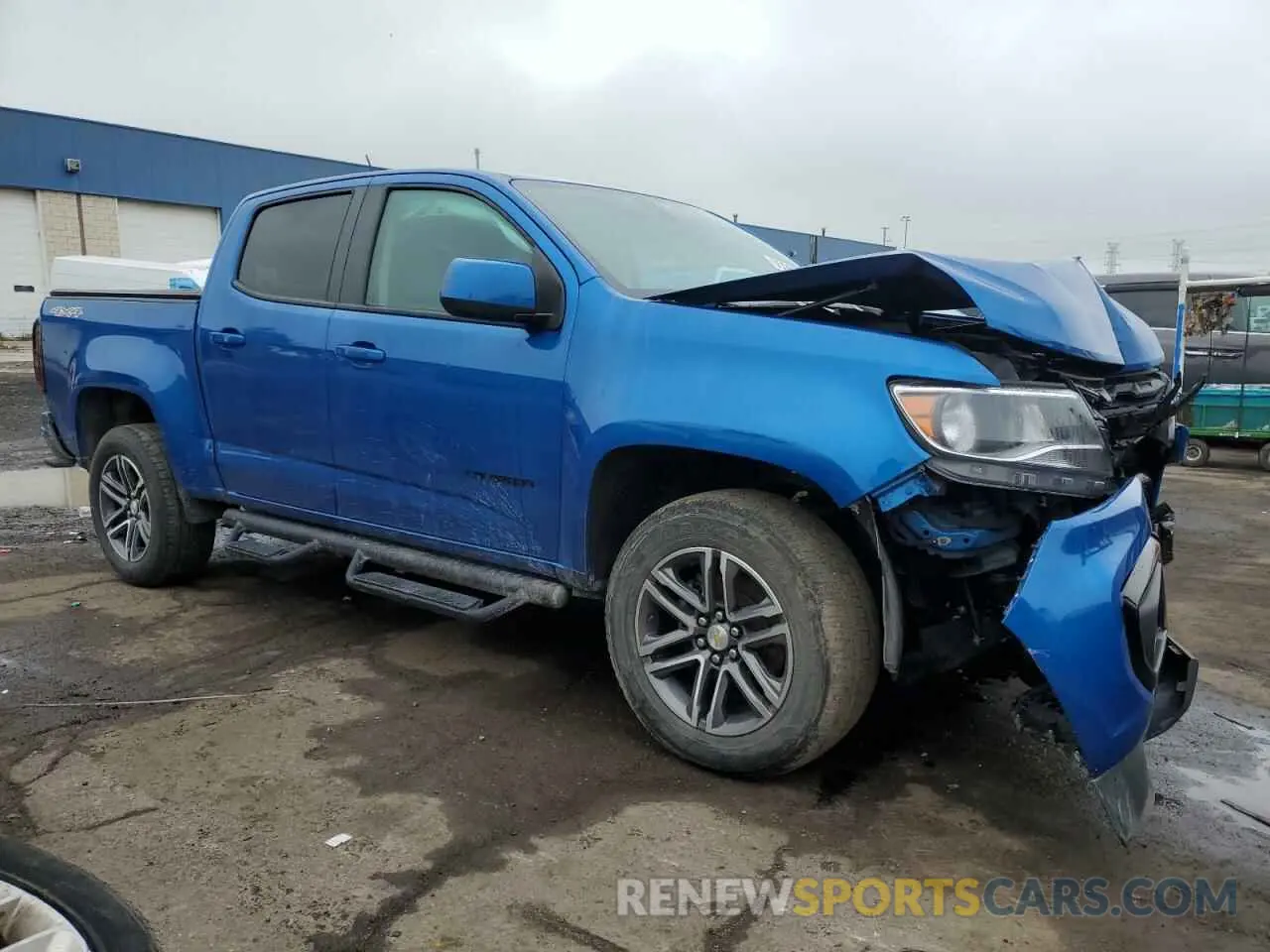 4 fotografías del automóvil dañado 1GCGTBENXM1138215 CHEVROLET COLORADO 2021