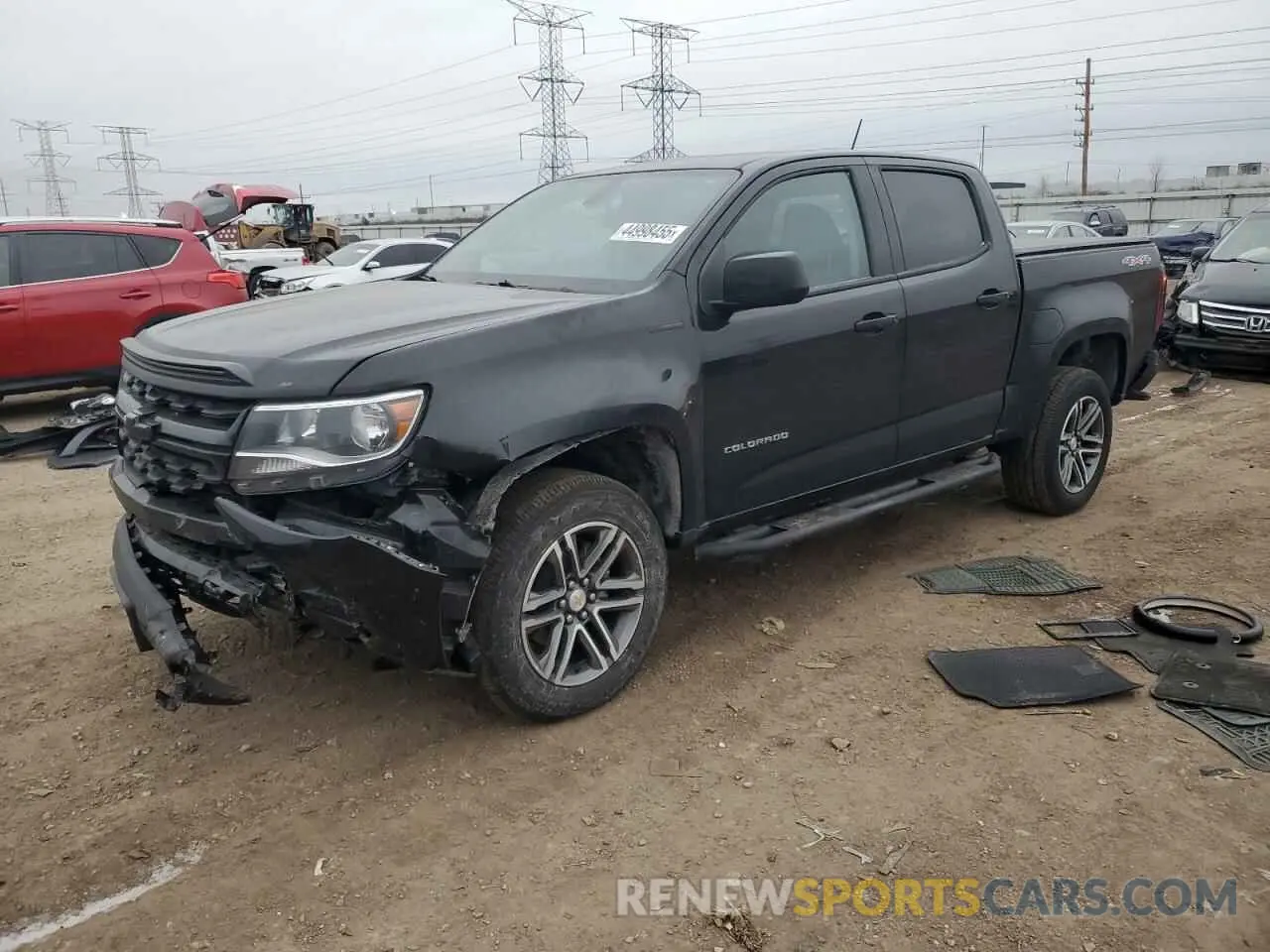 1 fotografías del automóvil dañado 1GCGTBENXM1188273 CHEVROLET COLORADO 2021