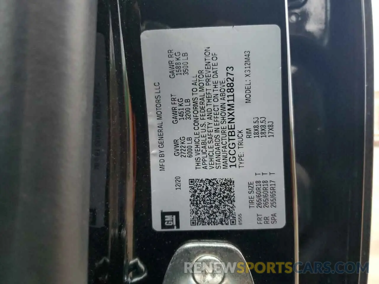 12 fotografías del automóvil dañado 1GCGTBENXM1188273 CHEVROLET COLORADO 2021