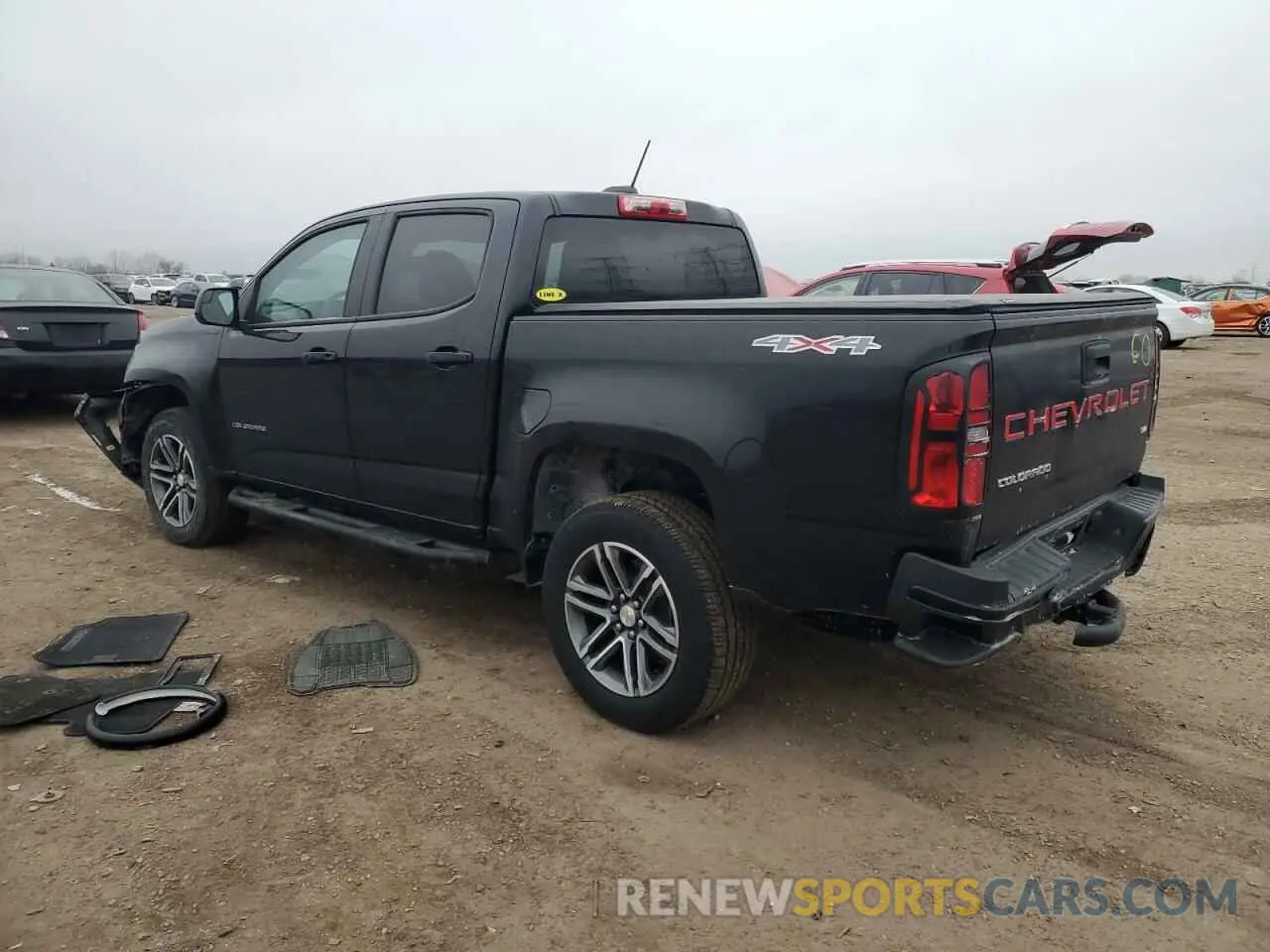 2 fotografías del automóvil dañado 1GCGTBENXM1188273 CHEVROLET COLORADO 2021