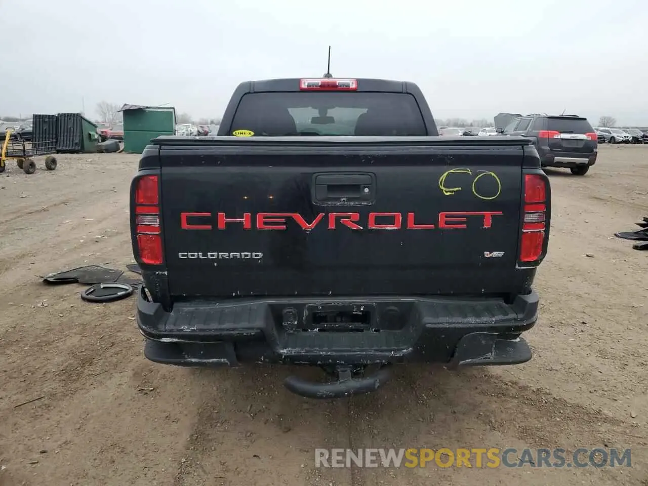 6 fotografías del automóvil dañado 1GCGTBENXM1188273 CHEVROLET COLORADO 2021