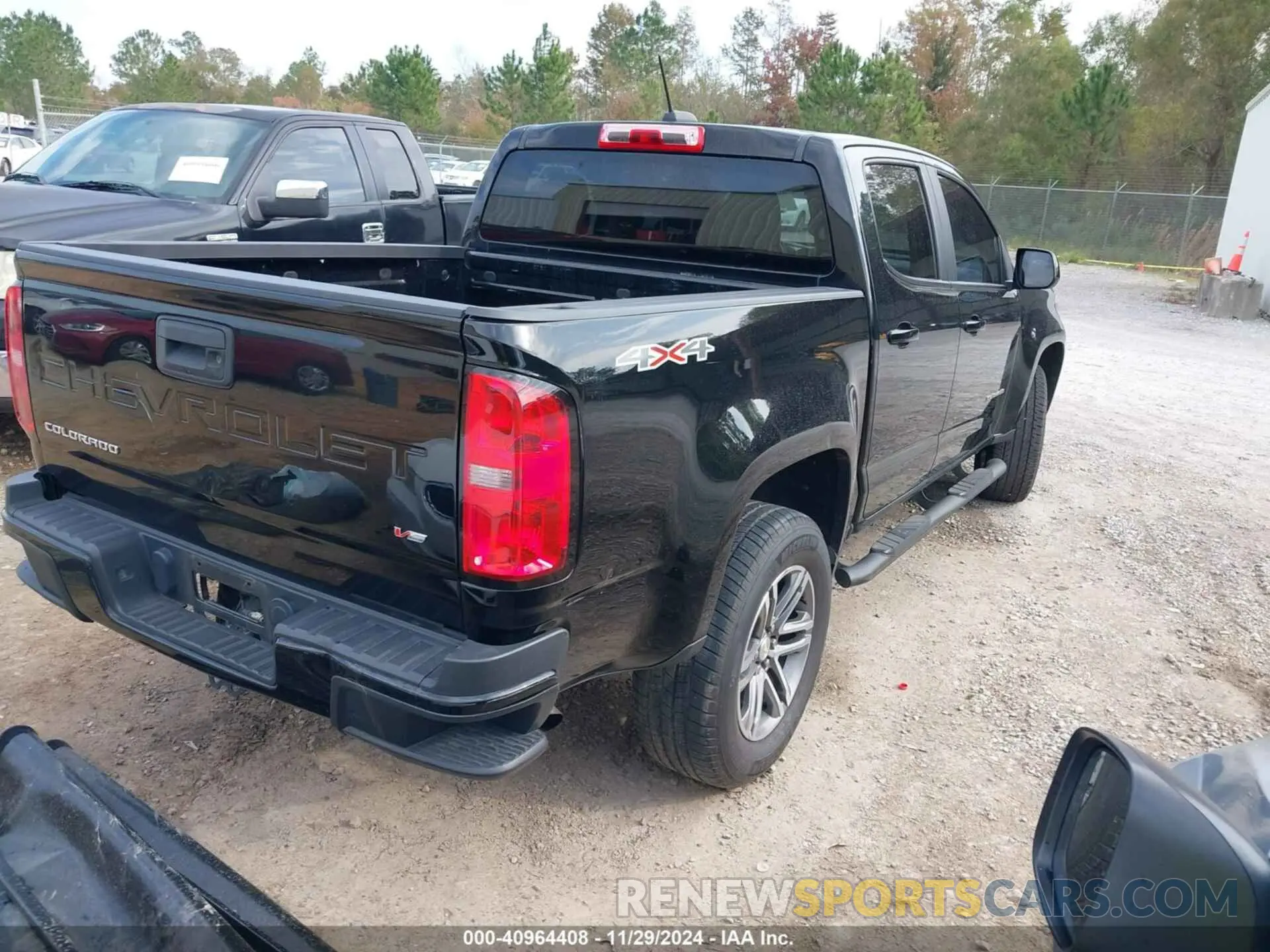 4 fotografías del automóvil dañado 1GCGTBENXM1249573 CHEVROLET COLORADO 2021