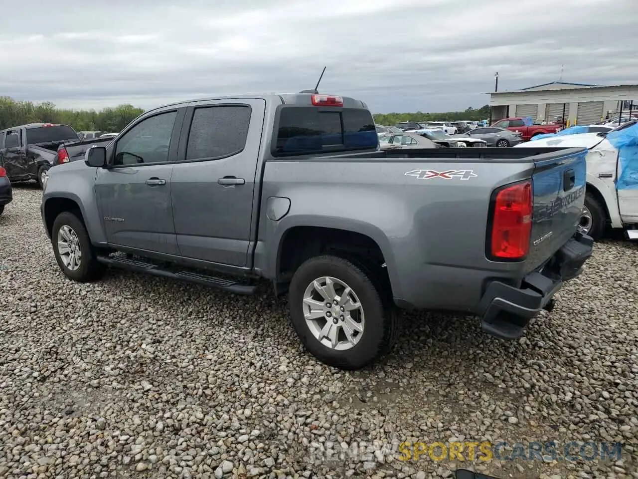 2 fotografías del automóvil dañado 1GCGTCEN0M1297640 CHEVROLET COLORADO 2021