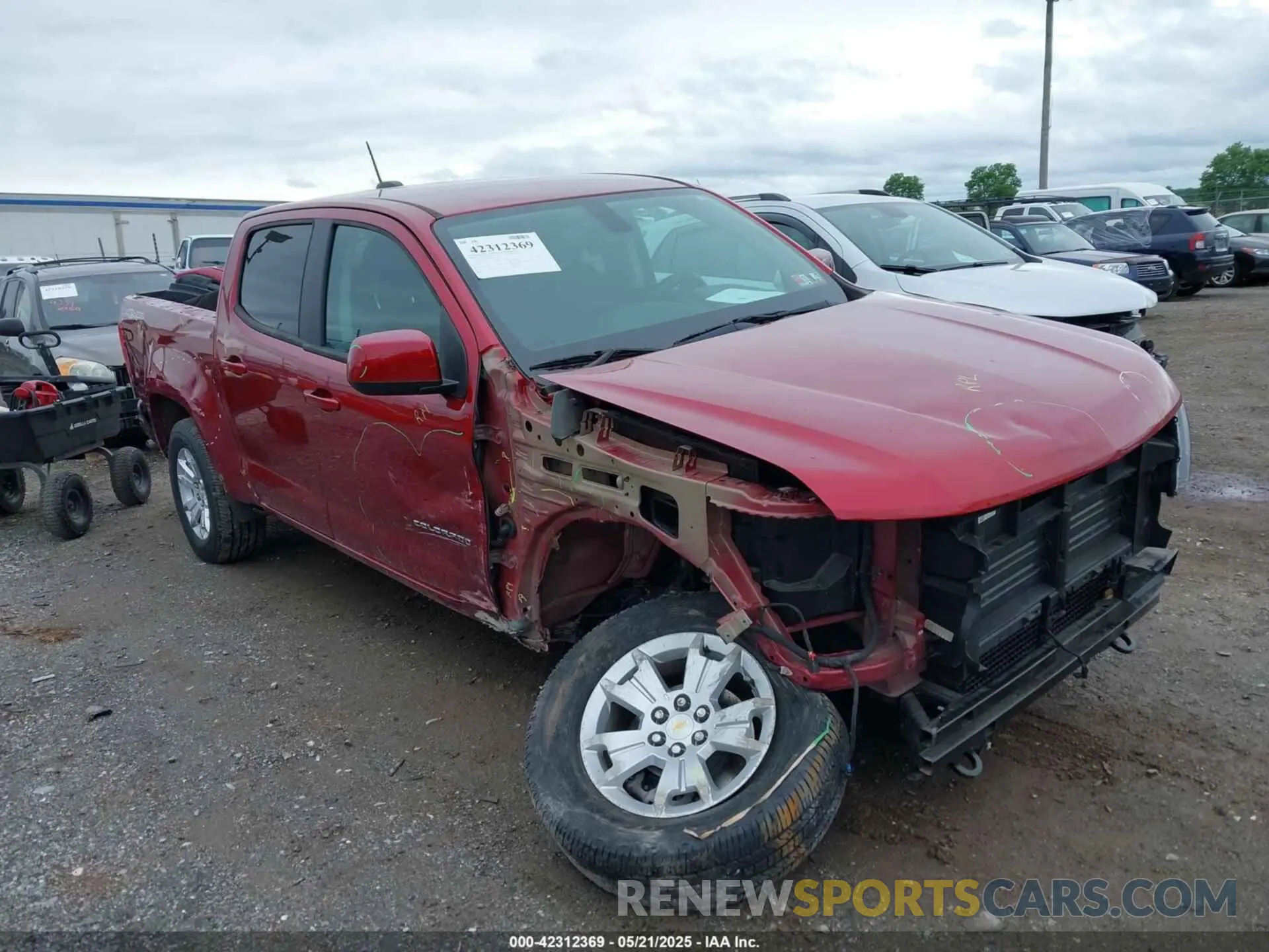 1 fotografías del automóvil dañado 1GCGTCEN8M1169498 CHEVROLET COLORADO 2021
