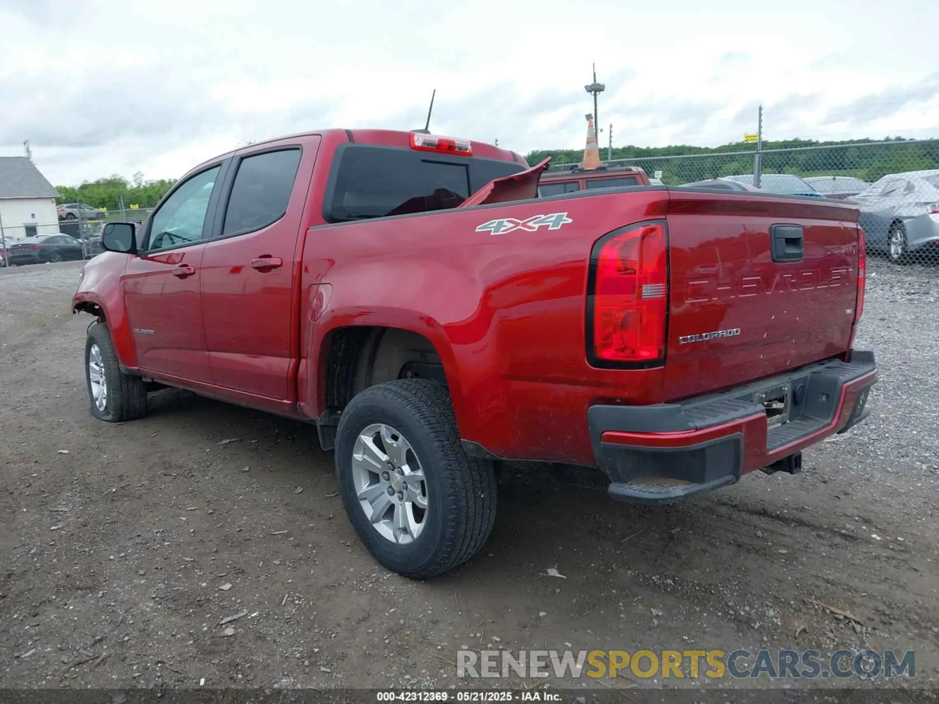 3 fotografías del automóvil dañado 1GCGTCEN8M1169498 CHEVROLET COLORADO 2021