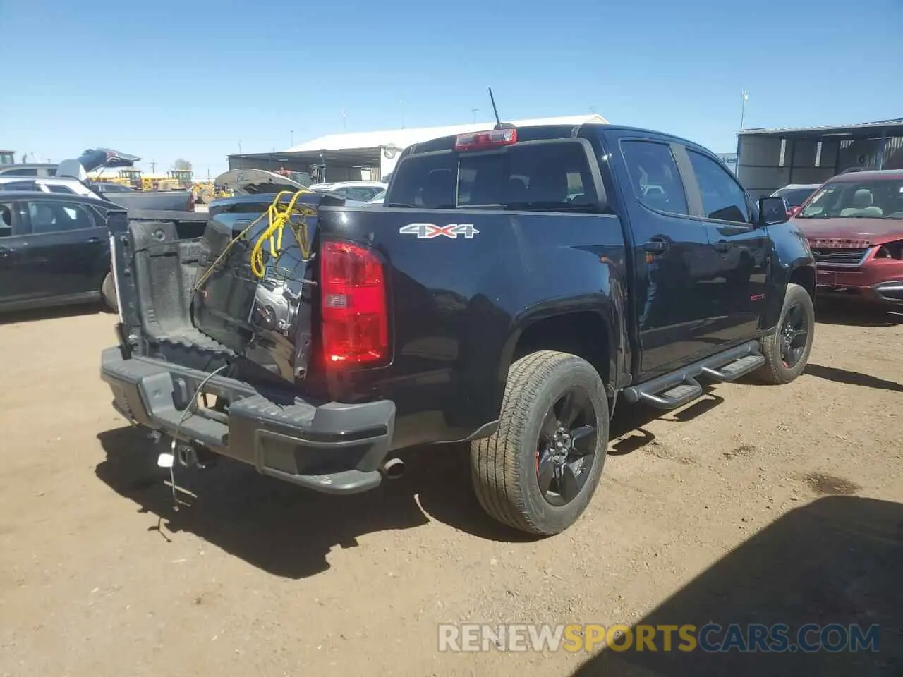 3 fotografías del automóvil dañado 1GCGTCENXM1271076 CHEVROLET COLORADO 2021