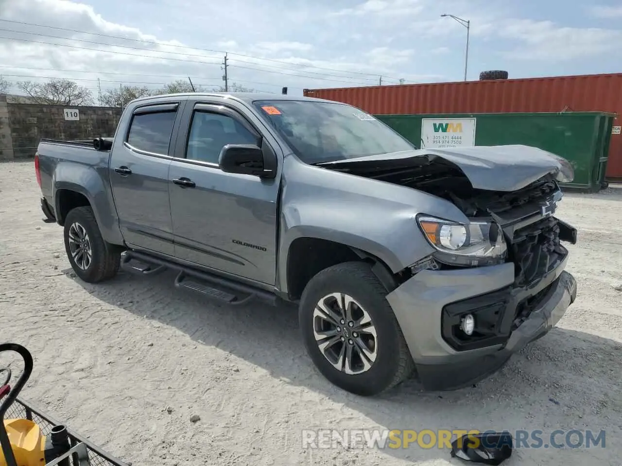 4 fotografías del automóvil dañado 1GCGTDEN2M1195472 CHEVROLET COLORADO 2021
