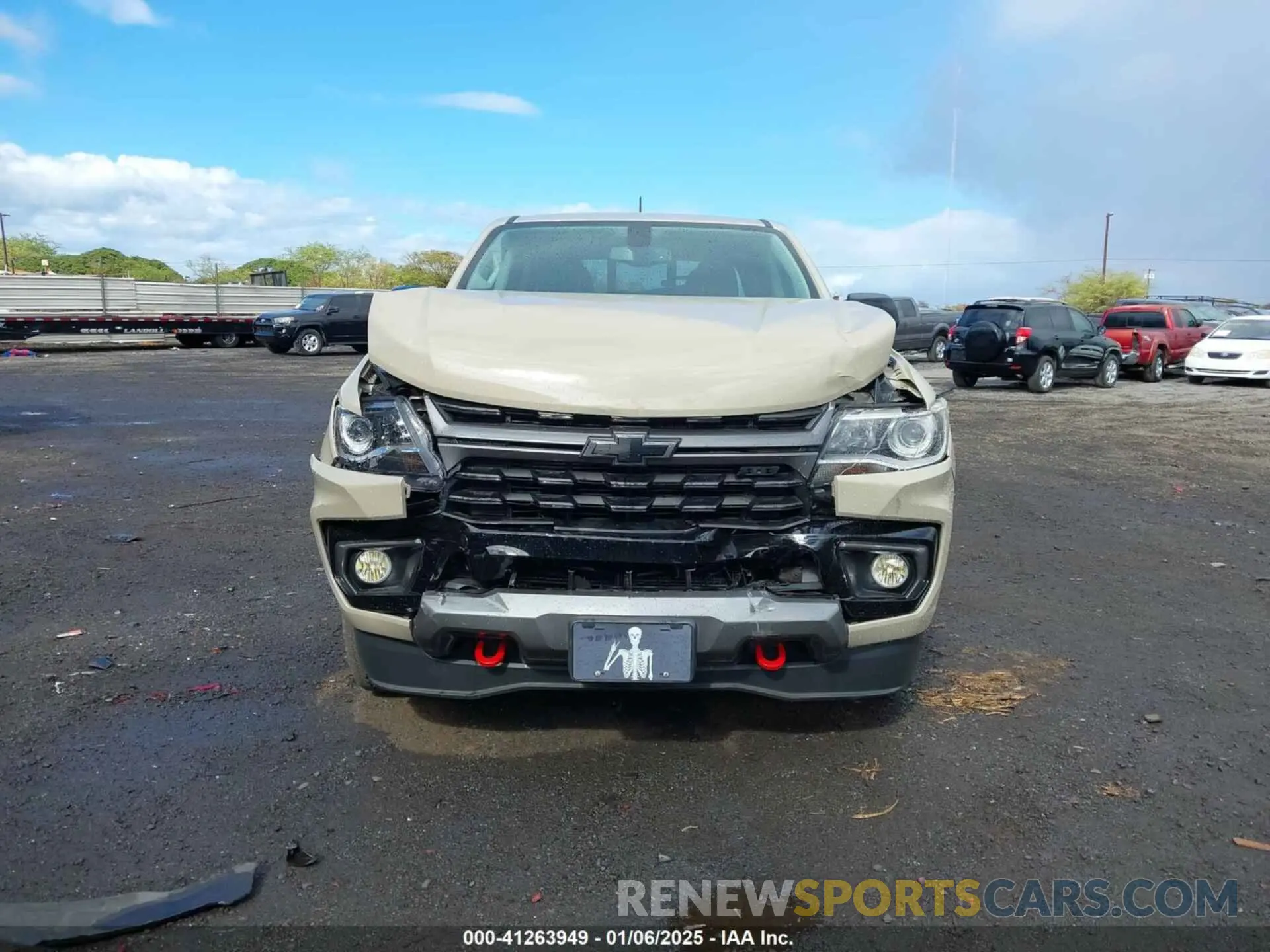 6 fotografías del automóvil dañado 1GCGTDEN3M1282541 CHEVROLET COLORADO 2021