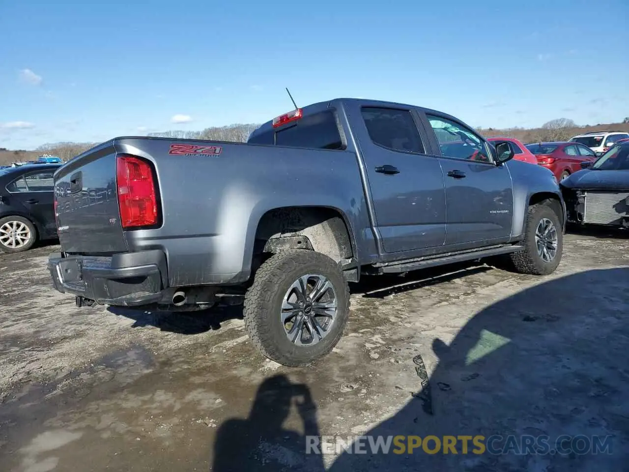 3 fotografías del automóvil dañado 1GCGTDEN4M1206486 CHEVROLET COLORADO 2021