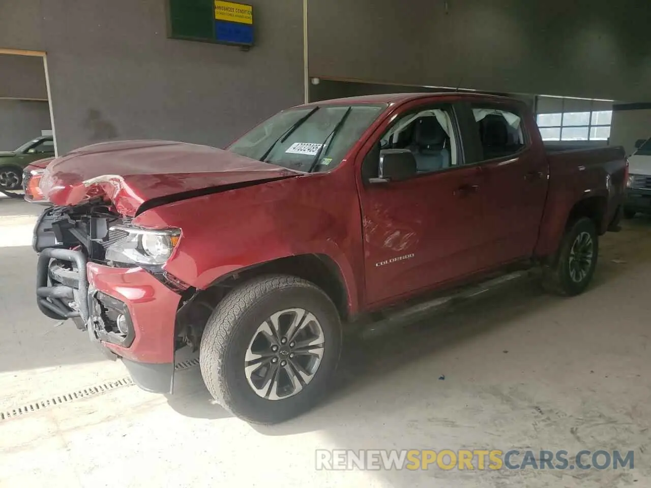 1 fotografías del automóvil dañado 1GCGTDEN5M1227587 CHEVROLET COLORADO 2021