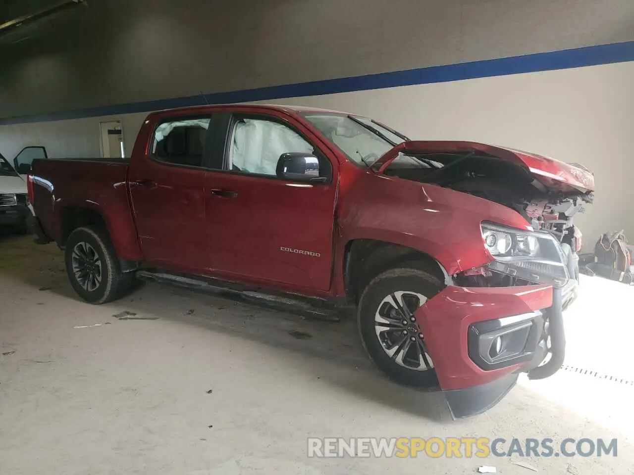 4 fotografías del automóvil dañado 1GCGTDEN5M1227587 CHEVROLET COLORADO 2021
