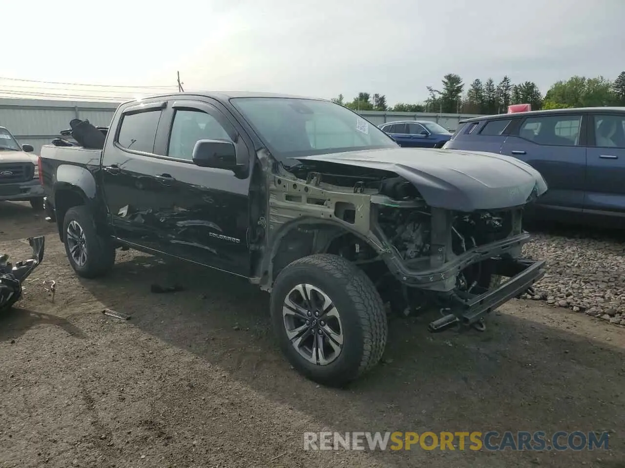 4 fotografías del automóvil dañado 1GCGTDEN7M1289699 CHEVROLET COLORADO 2021