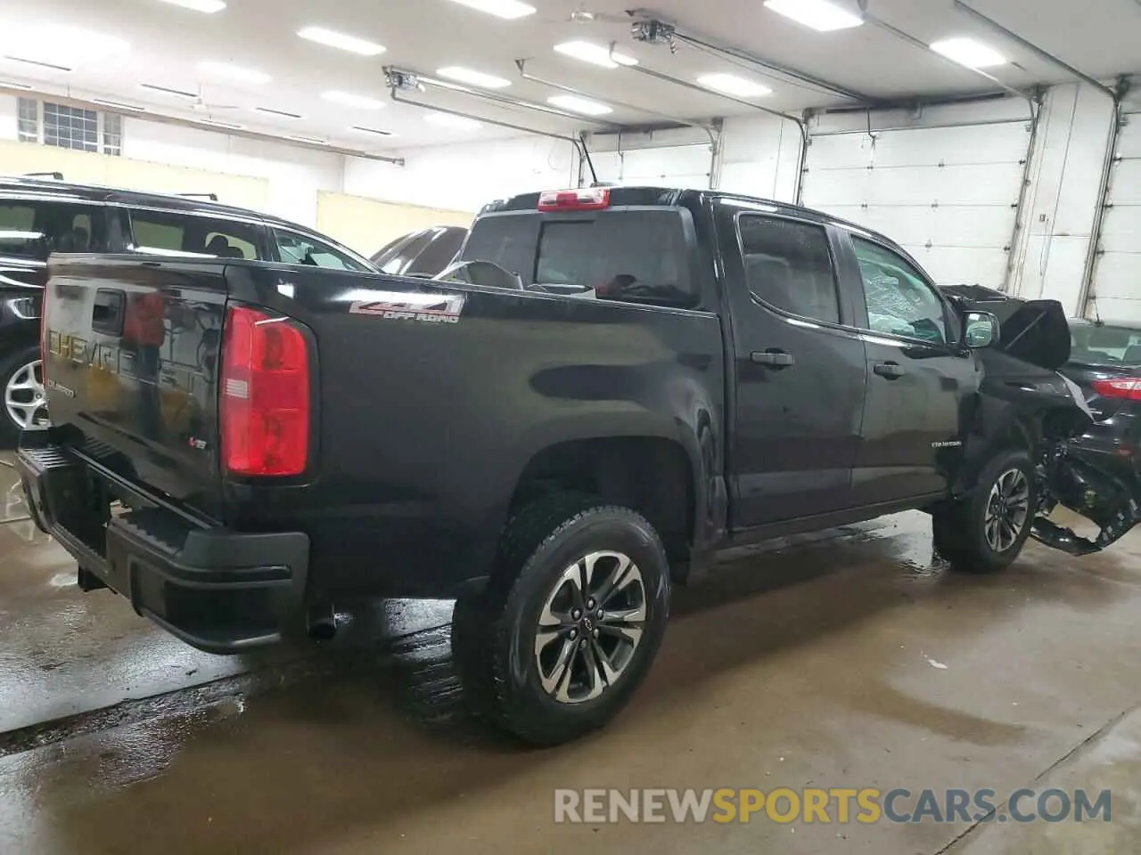 3 fotografías del automóvil dañado 1GCGTDEN8M1158037 CHEVROLET COLORADO 2021