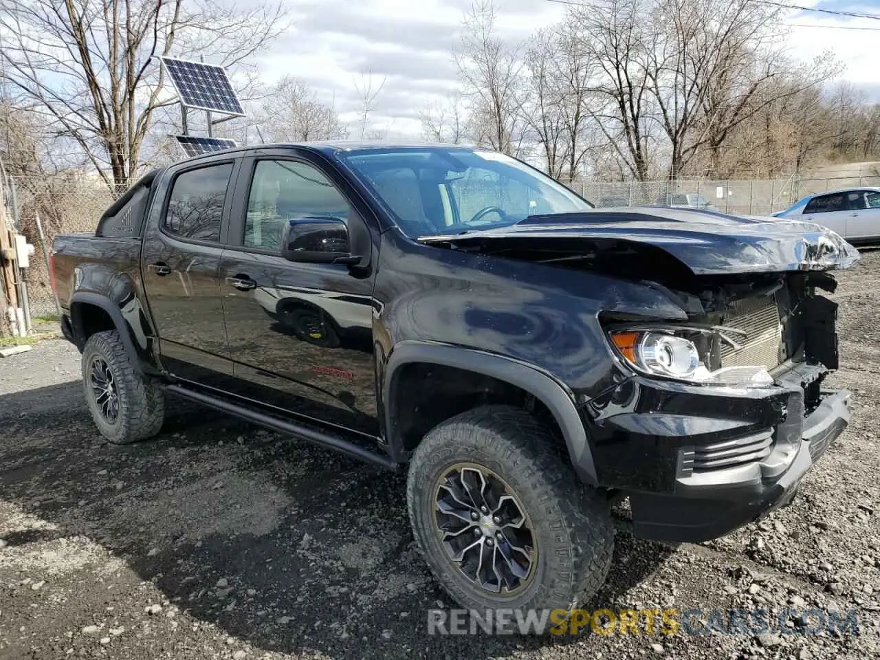 4 fotografías del automóvil dañado 1GCGTEEN5M1182222 CHEVROLET COLORADO 2021