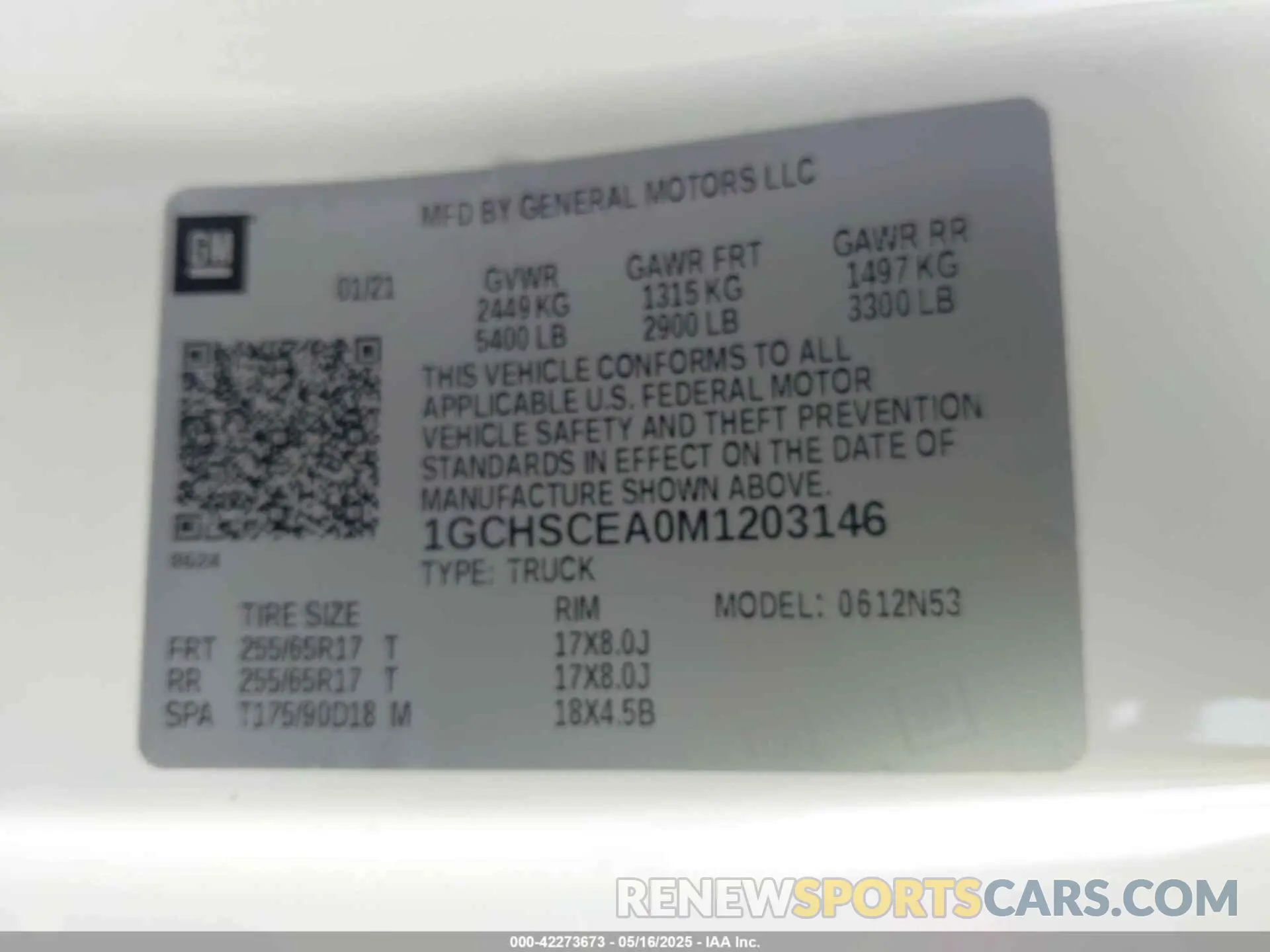 9 fotografías del automóvil dañado 1GCHSCEA0M1203146 CHEVROLET COLORADO 2021