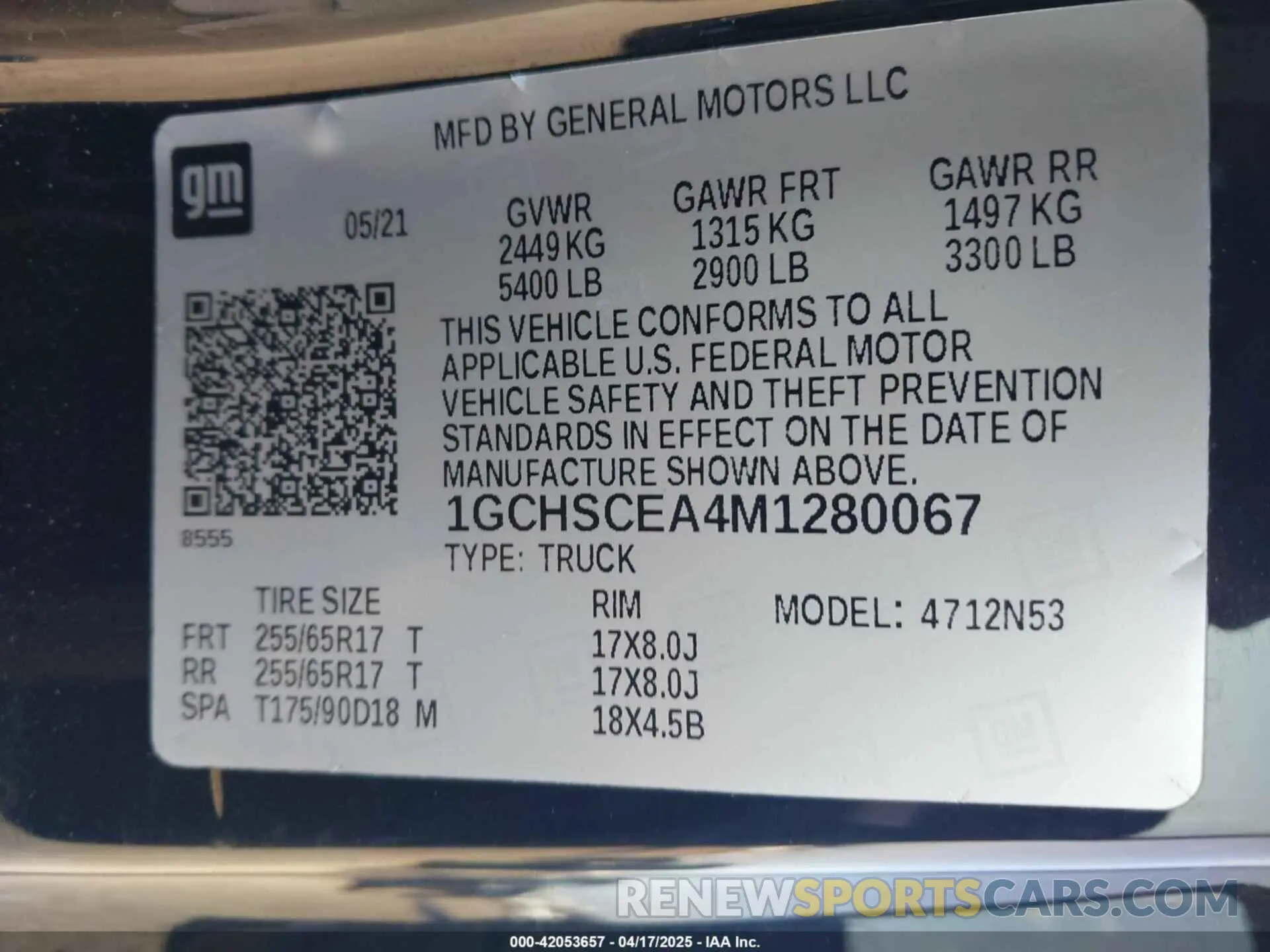 9 fotografías del automóvil dañado 1GCHSCEA4M1280067 CHEVROLET COLORADO 2021