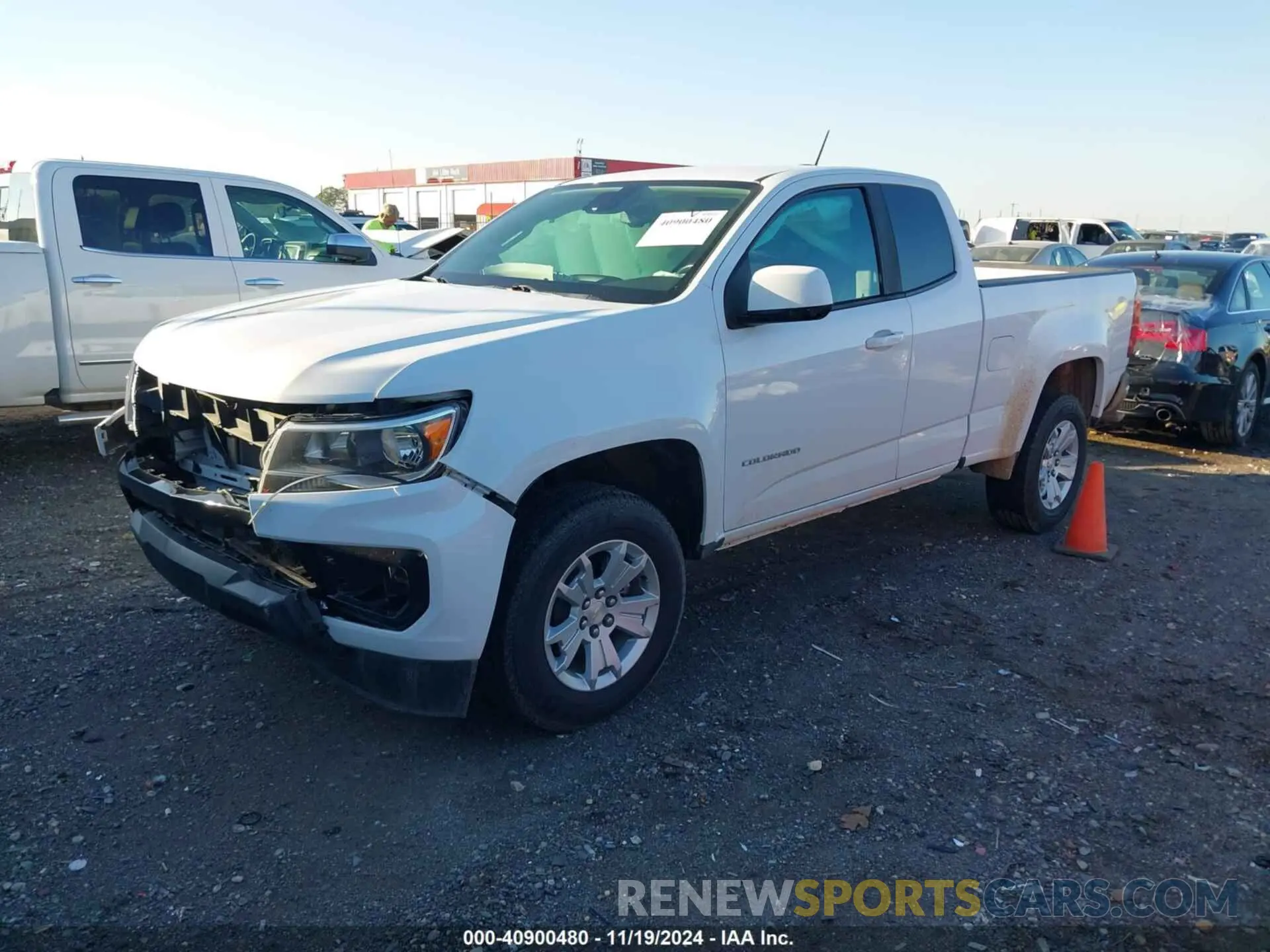 2 fotografías del automóvil dañado 1GCHSCEA4M1287200 CHEVROLET COLORADO 2021