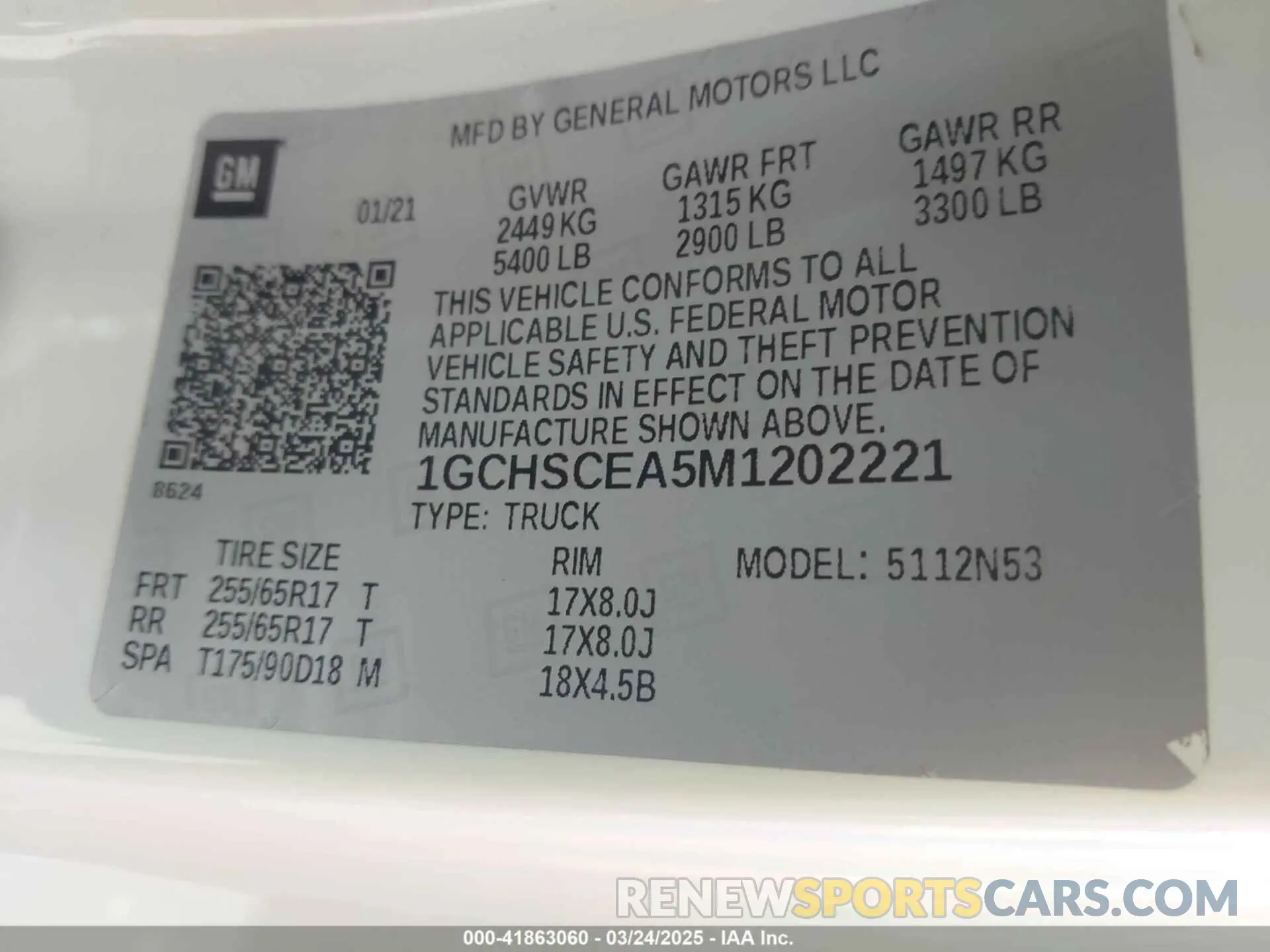 9 fotografías del automóvil dañado 1GCHSCEA5M1202221 CHEVROLET COLORADO 2021