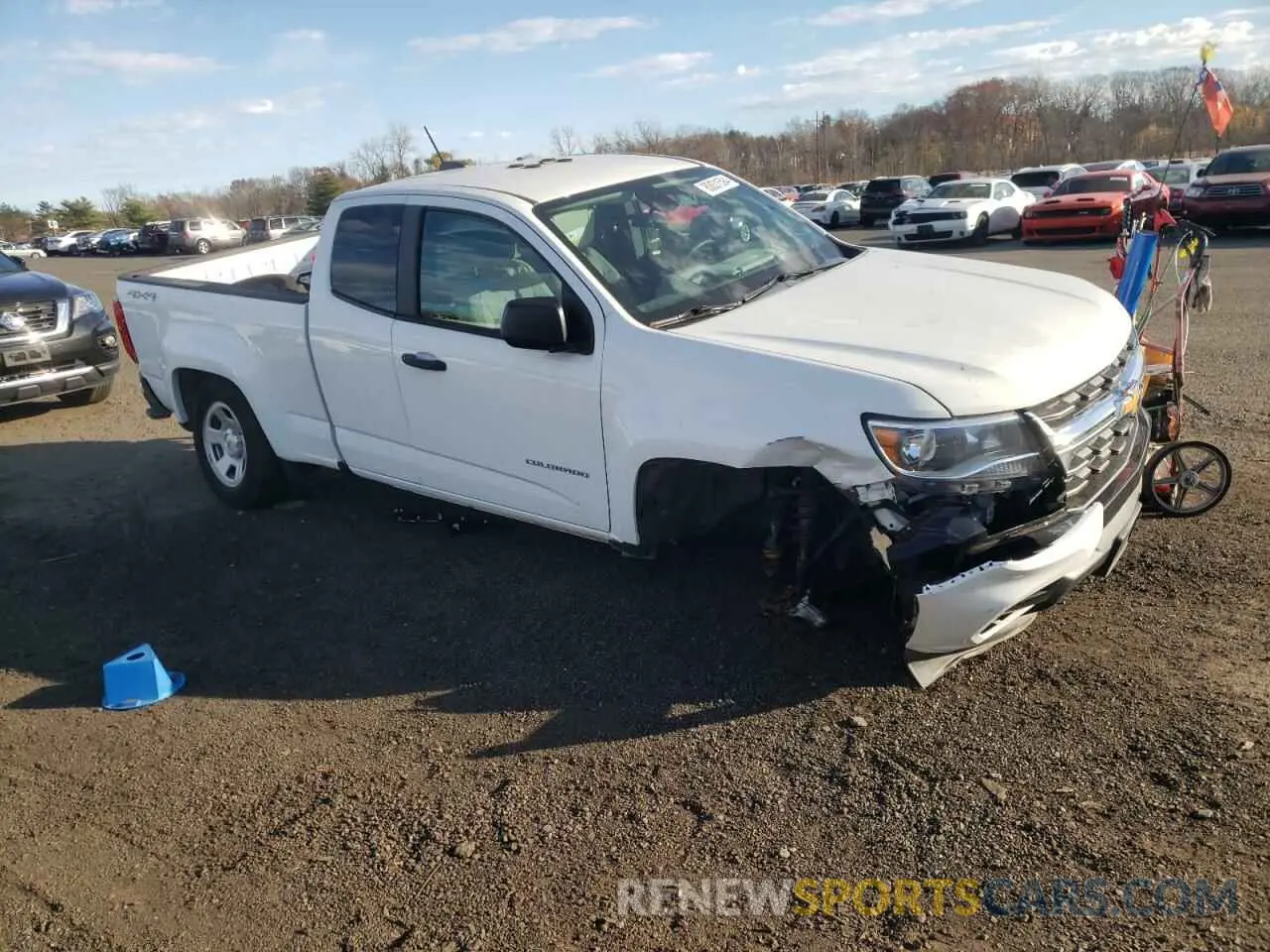 4 fotografías del automóvil dañado 1GCHTBEA5M1103891 CHEVROLET COLORADO 2021