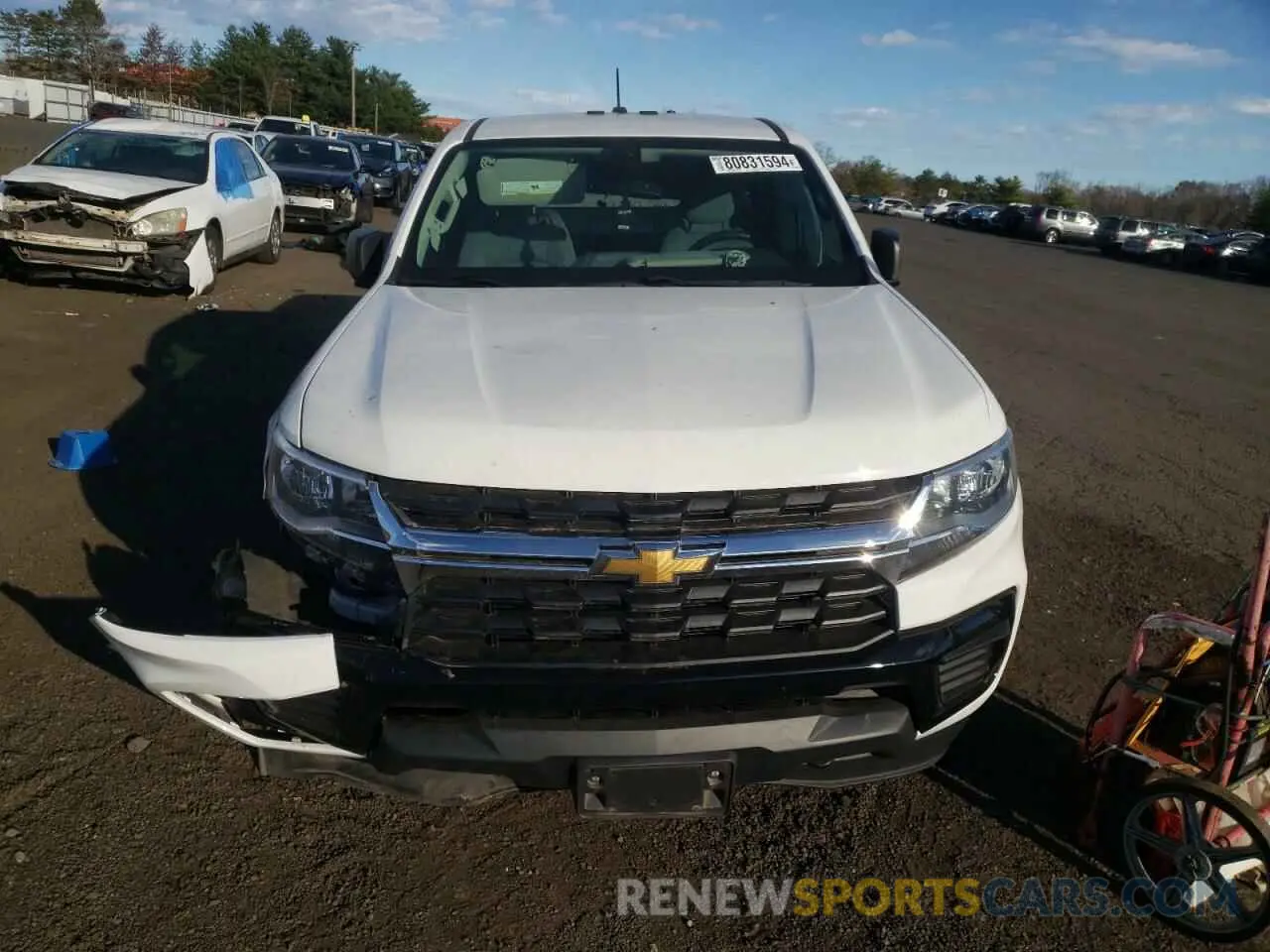 5 fotografías del automóvil dañado 1GCHTBEA5M1103891 CHEVROLET COLORADO 2021