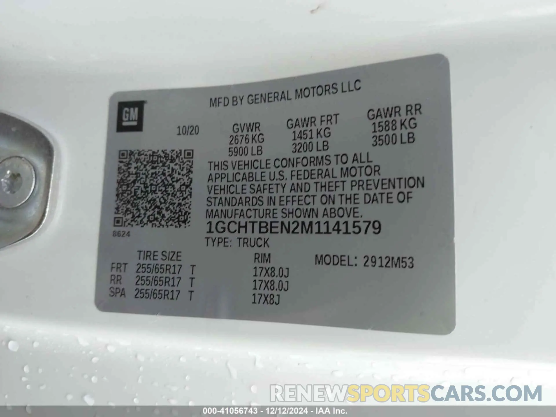 9 fotografías del automóvil dañado 1GCHTBEN2M1141579 CHEVROLET COLORADO 2021
