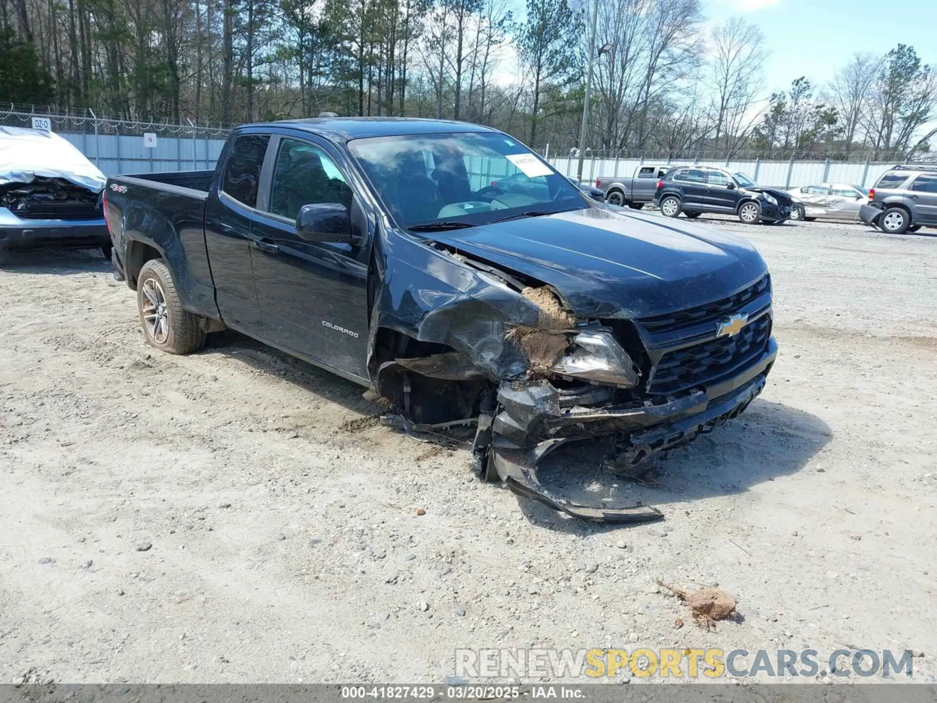 1 fotografías del automóvil dañado 1GCHTBEN2M1151898 CHEVROLET COLORADO 2021