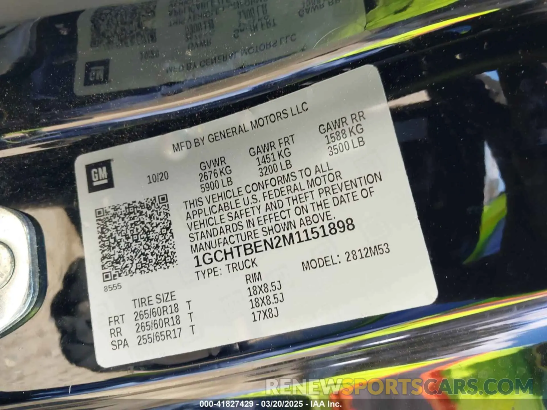 9 fotografías del automóvil dañado 1GCHTBEN2M1151898 CHEVROLET COLORADO 2021
