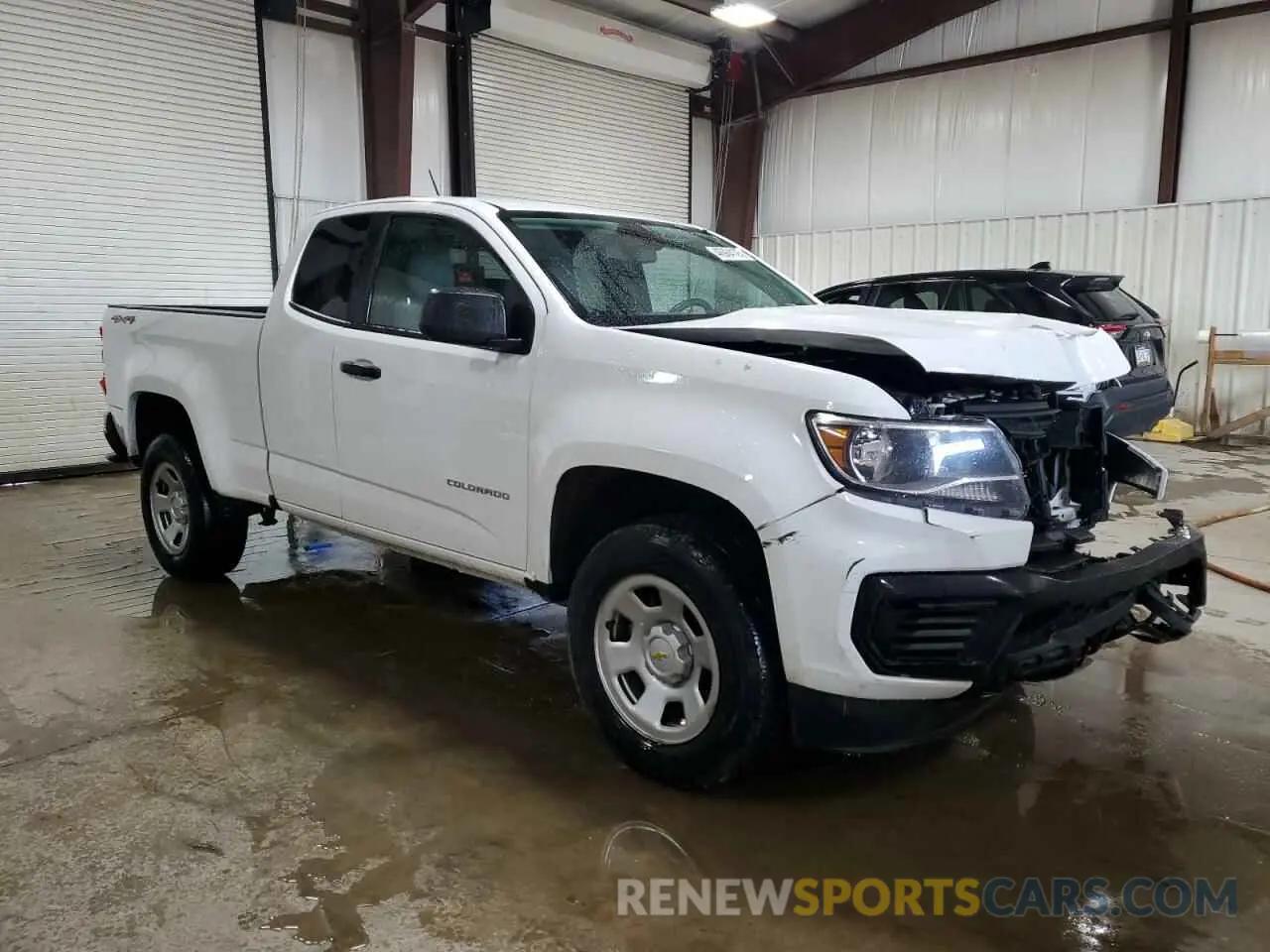 4 fotografías del automóvil dañado 1GCHTBEN8M1221288 CHEVROLET COLORADO 2021