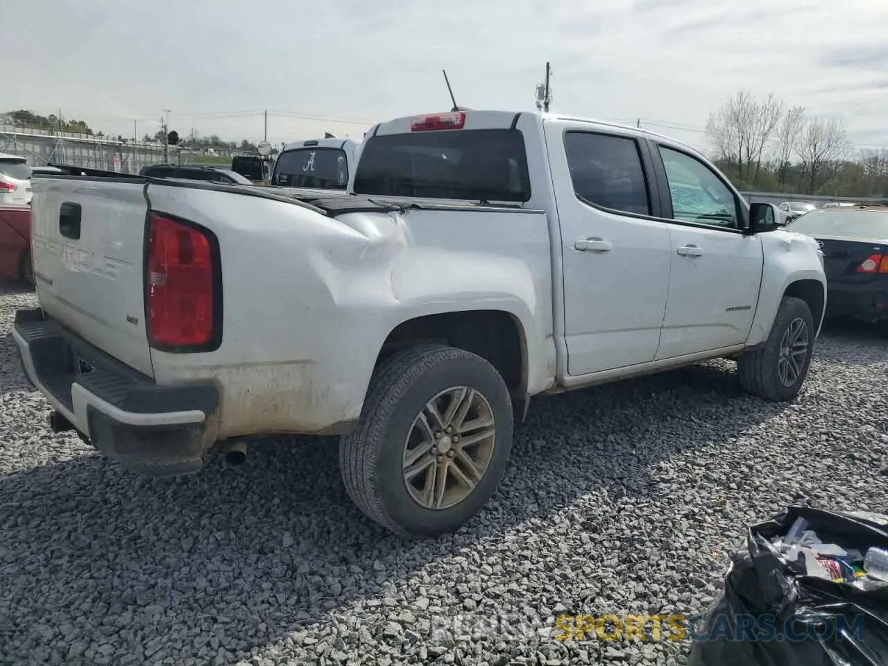 3 fotografías del automóvil dañado 1GCGSBEN0N1153116 CHEVROLET COLORADO 2022